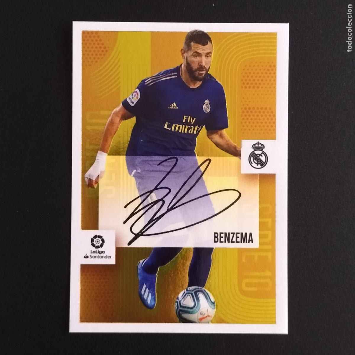 Cromos de F&uacute;tbol: N&ordm; 1 BENZEMA AUTOGRAFO SERIE 10 REAL MADRID CROMOS LALIGA SANTANDER ESTE 2020 2021 20 21 LIGA PANINI