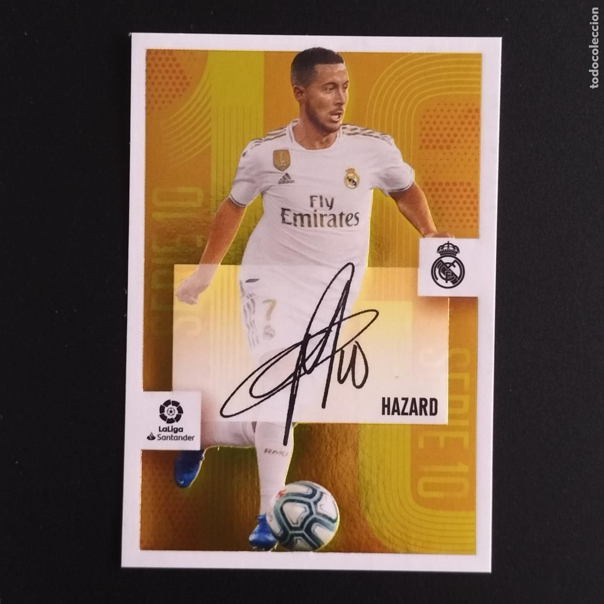 Cromos de F&uacute;tbol: N&ordm; 8 HAZARD AUTOGRAFO SERIE 10 REAL MADRID CROMOS LALIGA SANTANDER ESTE 2020 2021 20 21 LIGA PANINI
