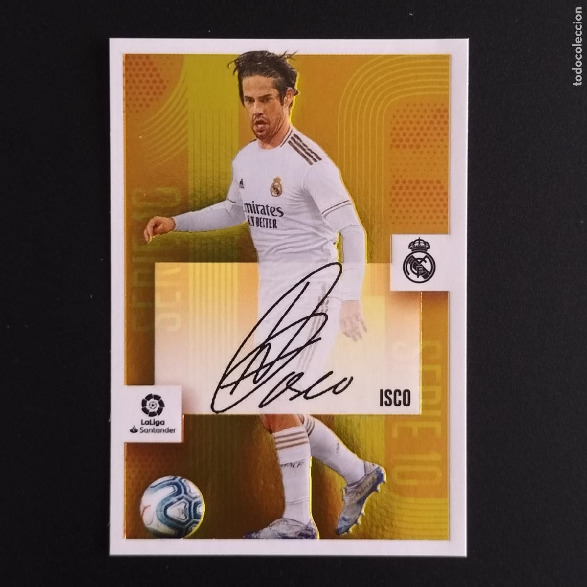 Cromos de F&uacute;tbol: N&ordm; 10 ISCO AUTOGRAFO SERIE 10 REAL MADRID CROMOS LALIGA SANTANDER ESTE 2020 2021 20 21 LIGA PANINI