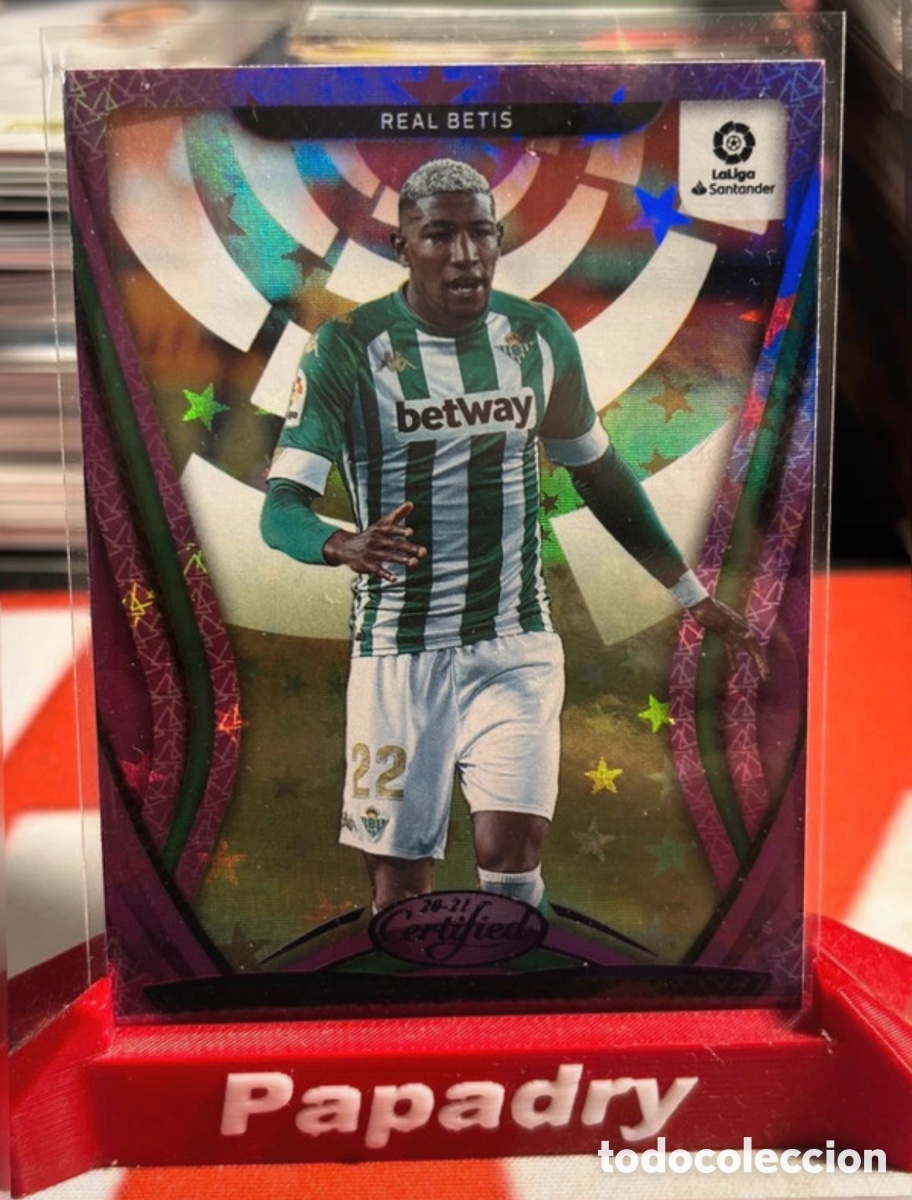 Cromos de F&uacute;tbol: 2020-21 Panini Chronicles Emerson Royal Certified La Liga #10 Purple Astro Betis
