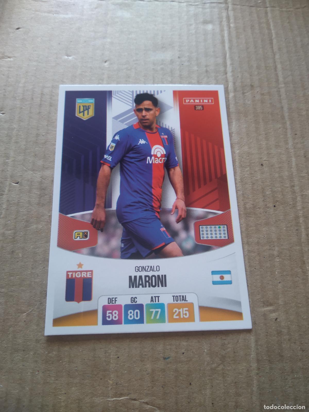 Cromos de F&uacute;tbol: 385 GONZALO MARONI TIGRE CROMO FUTBOL ARGENTINO PANINI LIGA ARGENTINA 2024 ADRENALYN