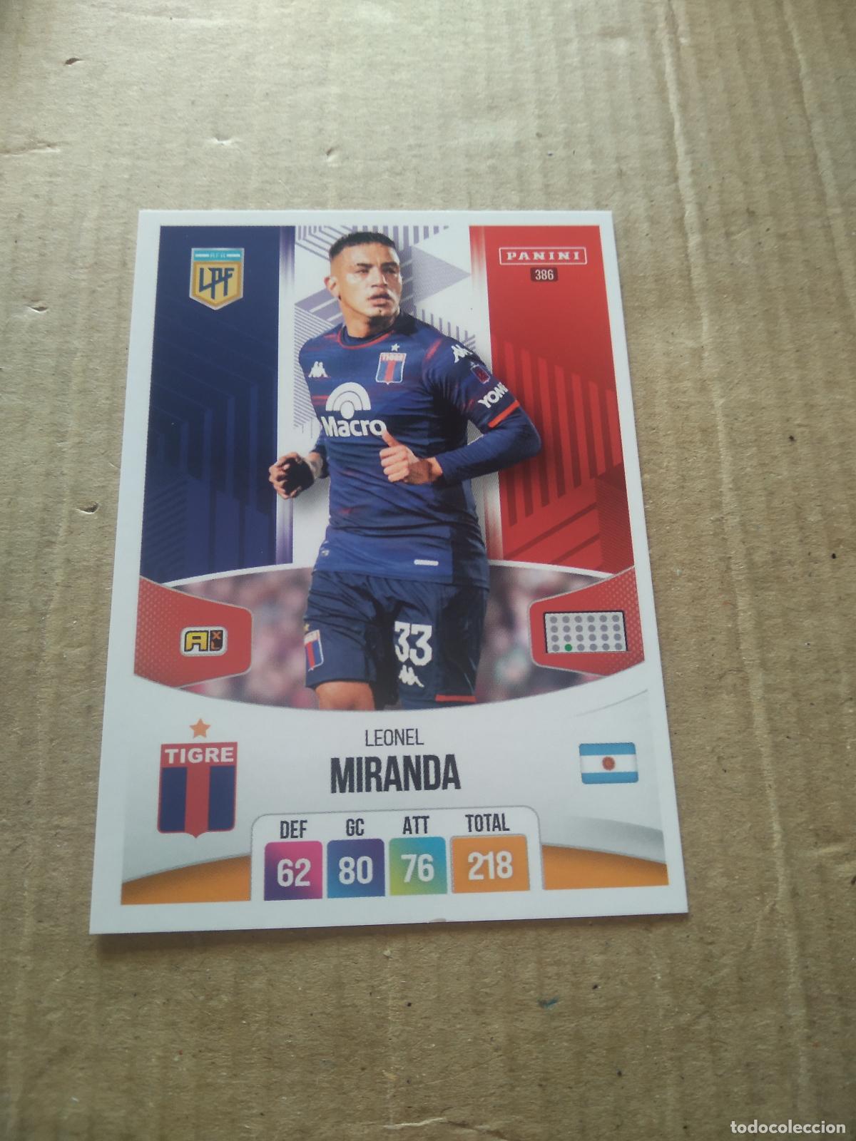Cromos de F&uacute;tbol: 386 LEONEL MIRANDA TIGRE CROMO FUTBOL ARGENTINO PANINI LIGA ARGENTINA 2024 ADRENALYN