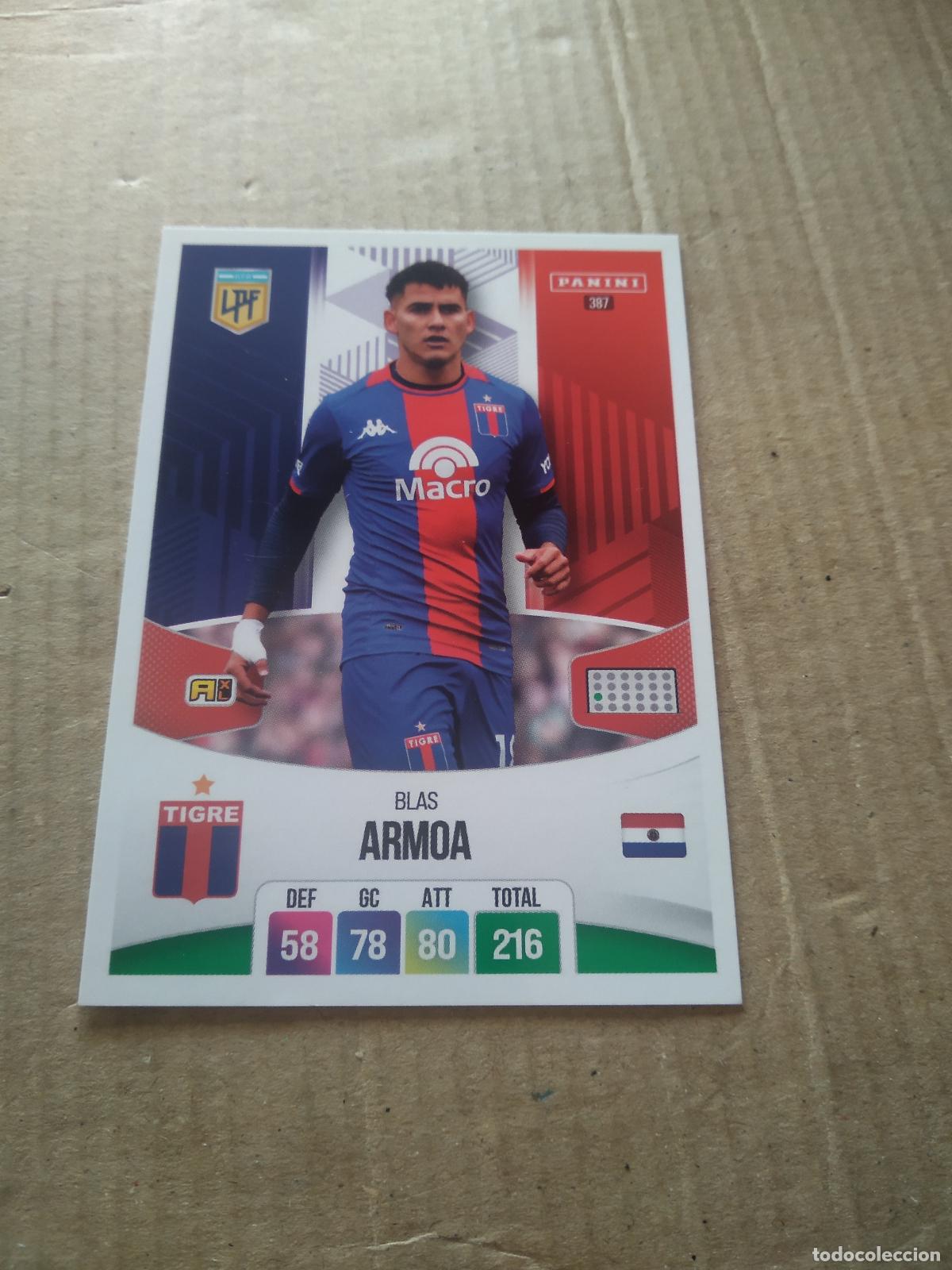 Cromos de F&uacute;tbol: 387 BLAS ARMOA TIGRE CROMO FUTBOL ARGENTINO PANINI LIGA ARGENTINA 2024 ADRENALYN