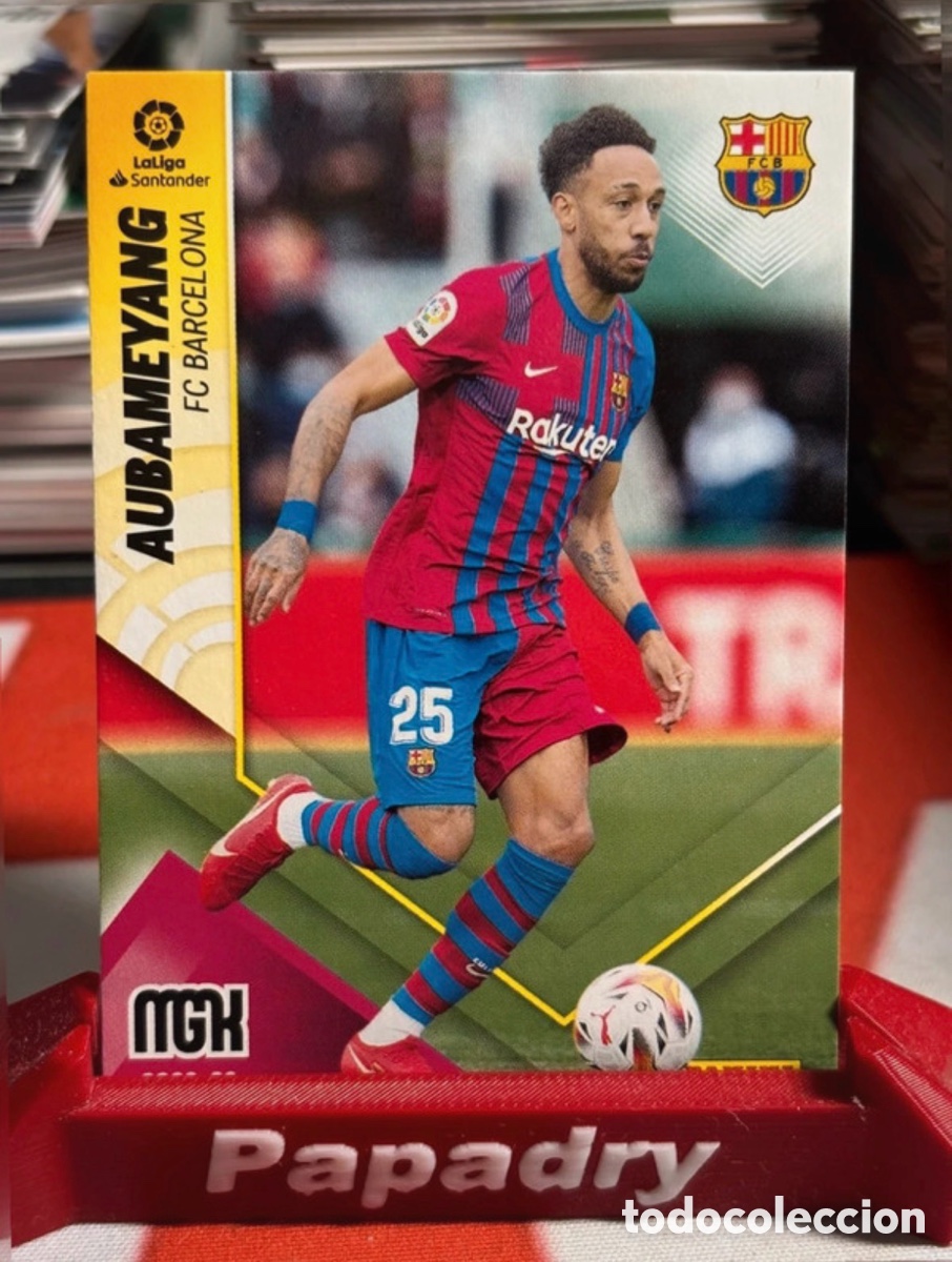 Cromos de Futebol: AUBAMEYANG 79 - FCB BARCELONA - PANINI MGK MEGACRACKS LA LIGA 2022 2023