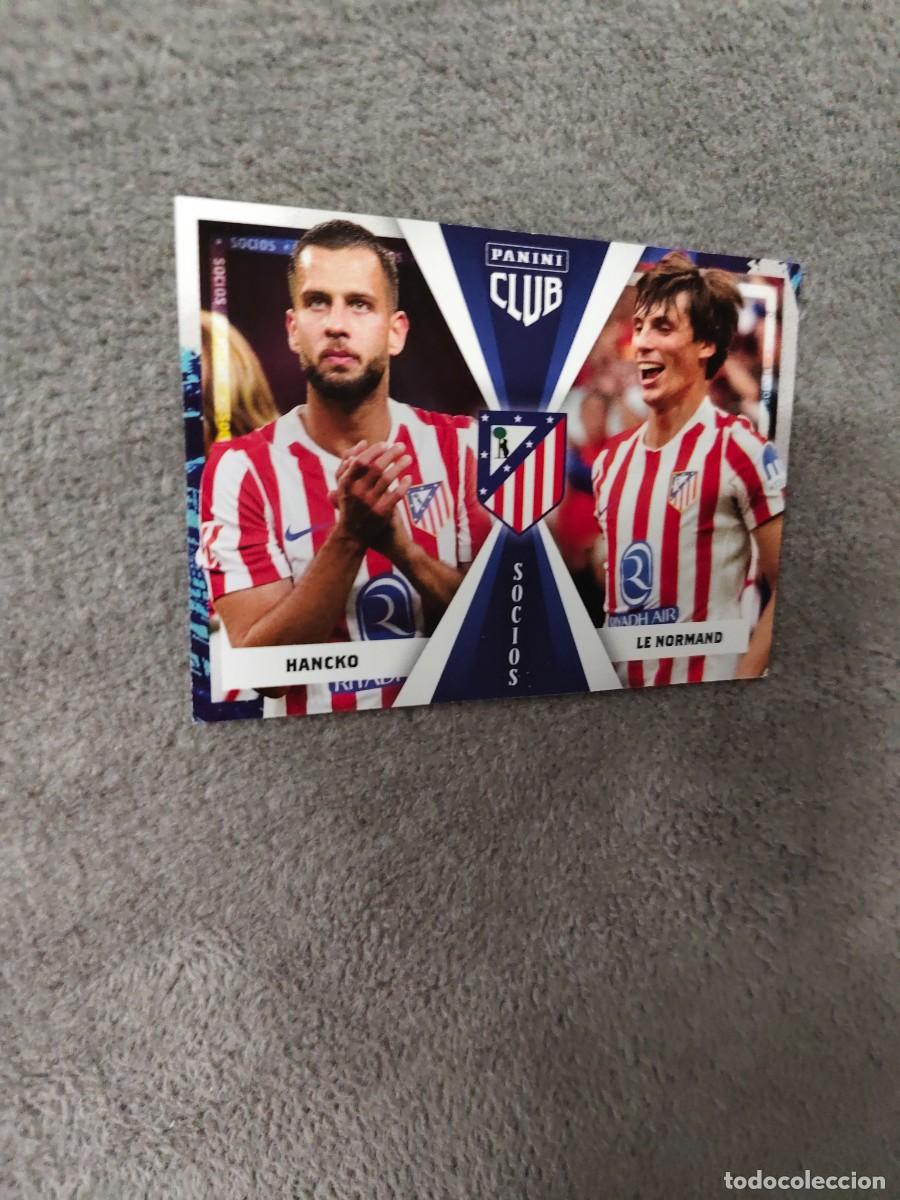 Cromos de F&uacute;tbol: 44 PANINI CLUB ATLETICO DE MADRID 25 26 HANCKO / LE NORMAND SOCIOS 2025 2026