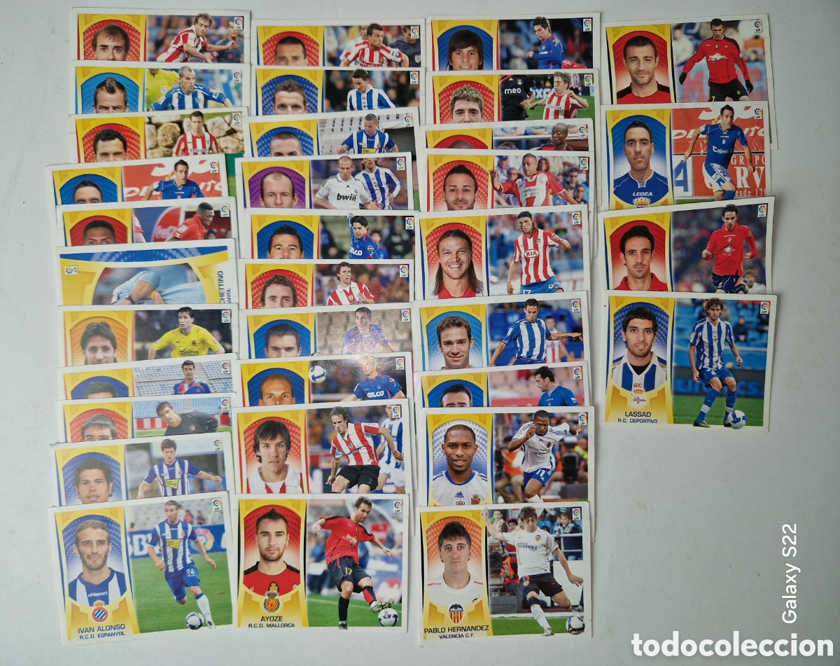 Fu&szlig;ball-Sticker: Lote de 98 cromos liga 09/10 sin pegar