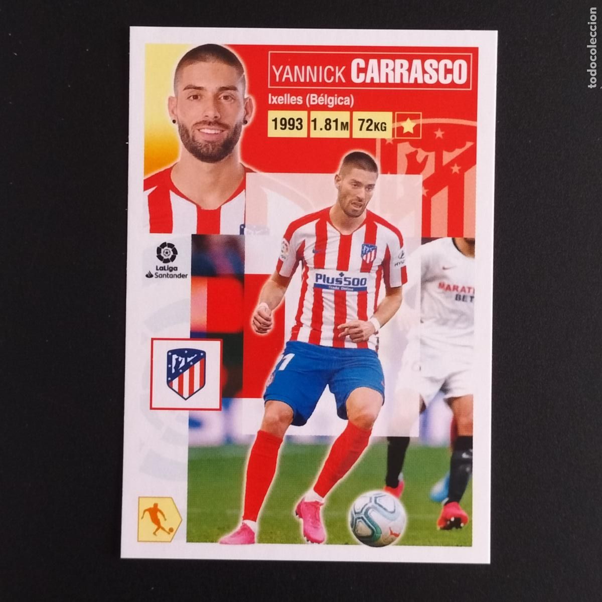 Cromos de F&uacute;tbol: N&ordm; 14 A YANNICK CARRASCO AT MADRID CROMOS LALIGA SANTANDER ESTE 2020 2021 20 21 LIGA PANINI