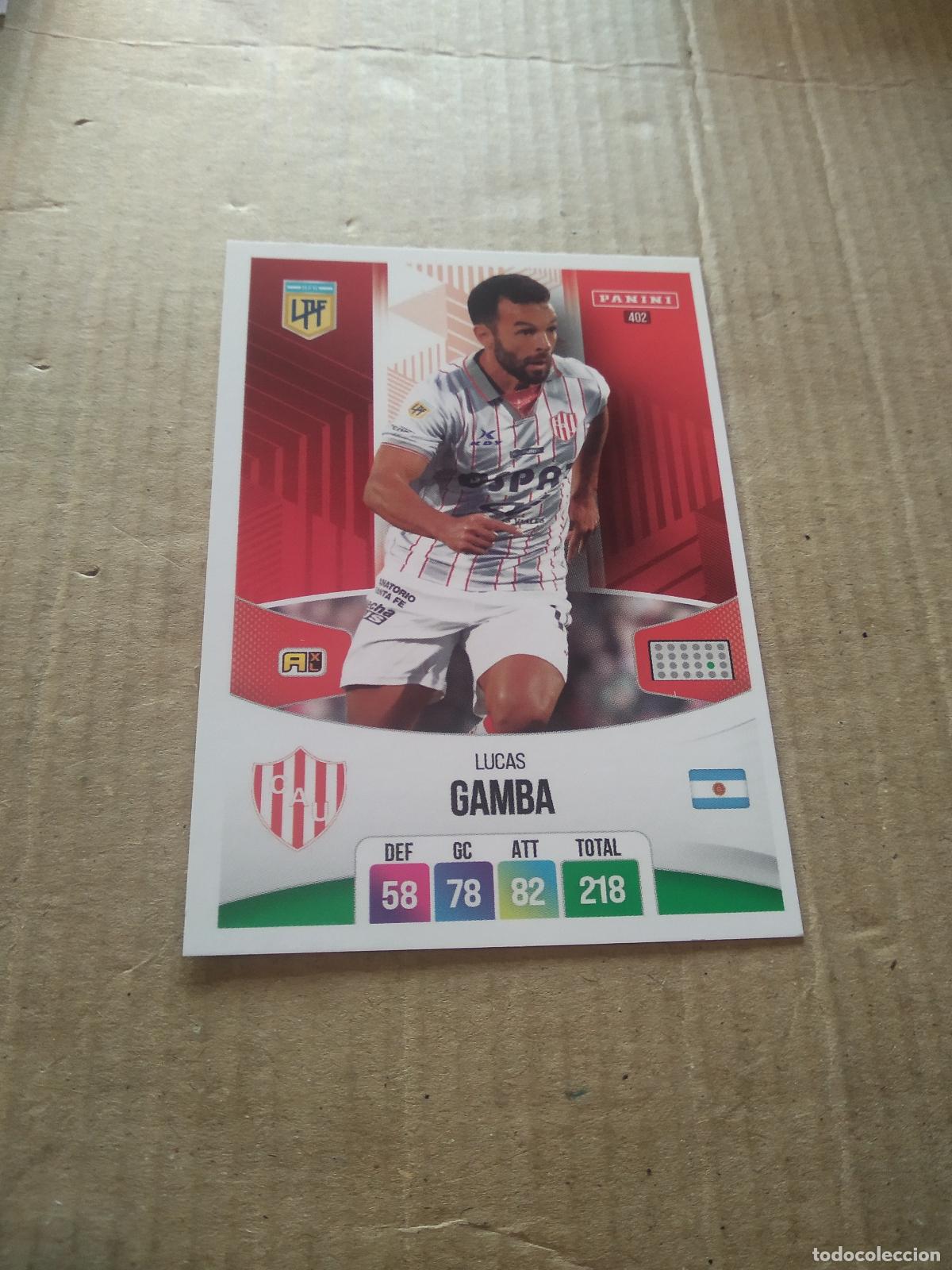 Cromos de F&uacute;tbol: 402 LUCAS GAMBA UNION CROMO FUTBOL ARGENTINO PANINI LIGA ARGENTINA 2024 ADRENALYN