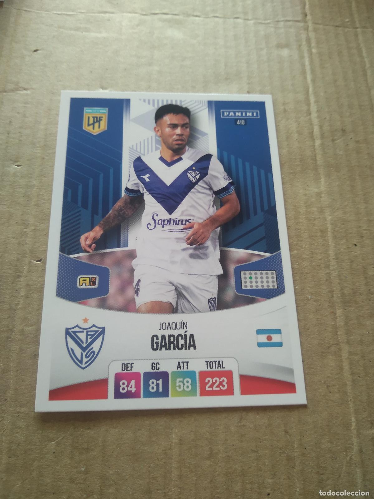 Cromos de F&uacute;tbol: 410 JOAQUIN GARCIA VELEZ CROMO FUTBOL ARGENTINO PANINI LIGA ARGENTINA 2024 ADRENALYN