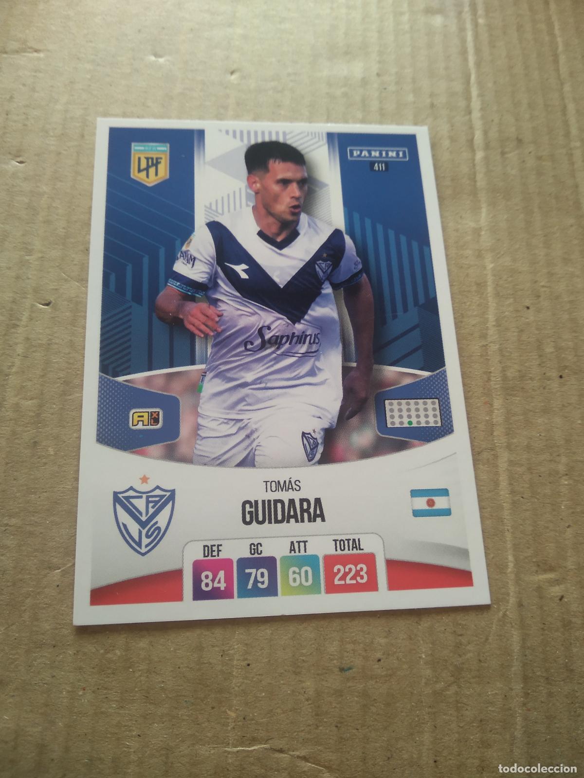 Cromos de F&uacute;tbol: 411 TOMAS GUIDARA VELEZ CROMO FUTBOL ARGENTINO PANINI LIGA ARGENTINA 2024 ADRENALYN