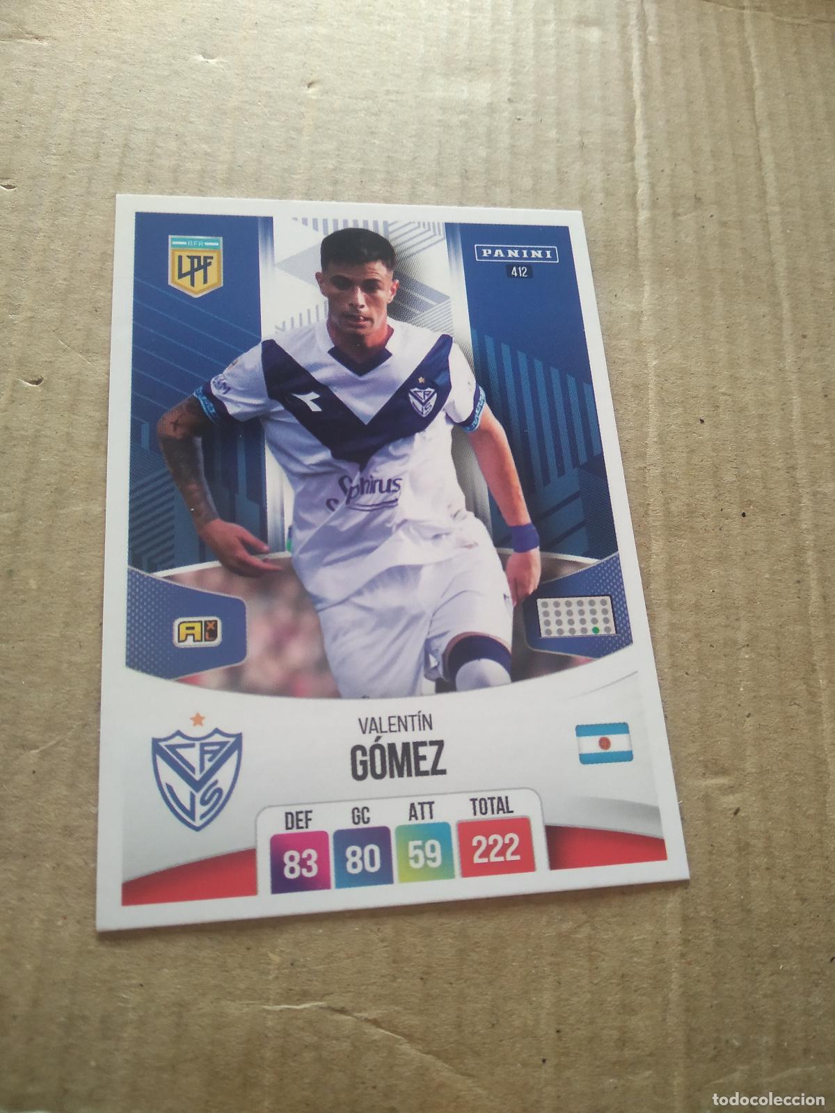 Cromos de F&uacute;tbol: 412 VALENTIN GOMEZ VELEZ CROMO FUTBOL ARGENTINO PANINI LIGA ARGENTINA 2024 ADRENALYN