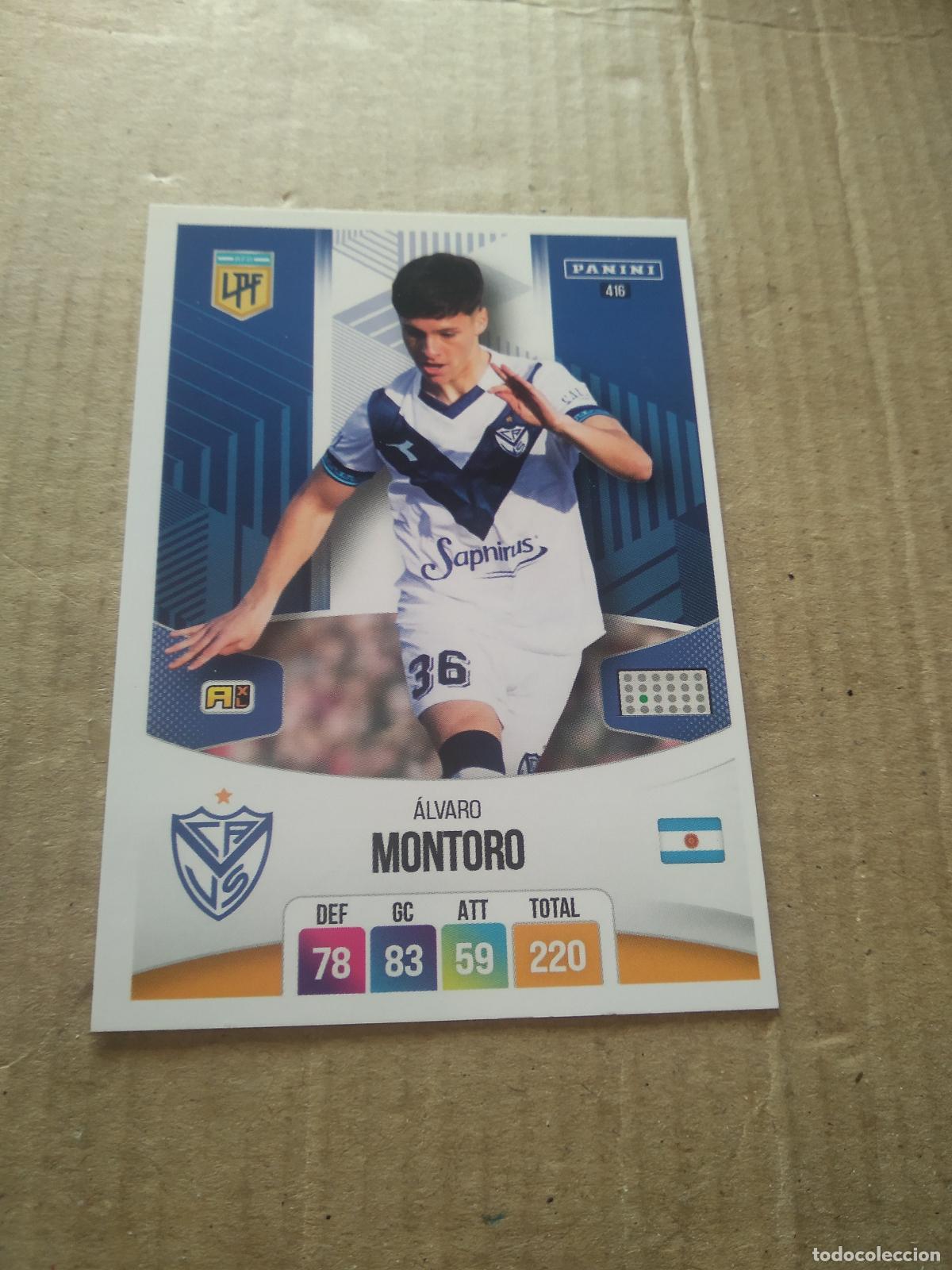 Cromos de F&uacute;tbol: 416 ALVARO MONTORO VELEZ CROMO FUTBOL ARGENTINO PANINI LIGA ARGENTINA 2024 ADRENALYN