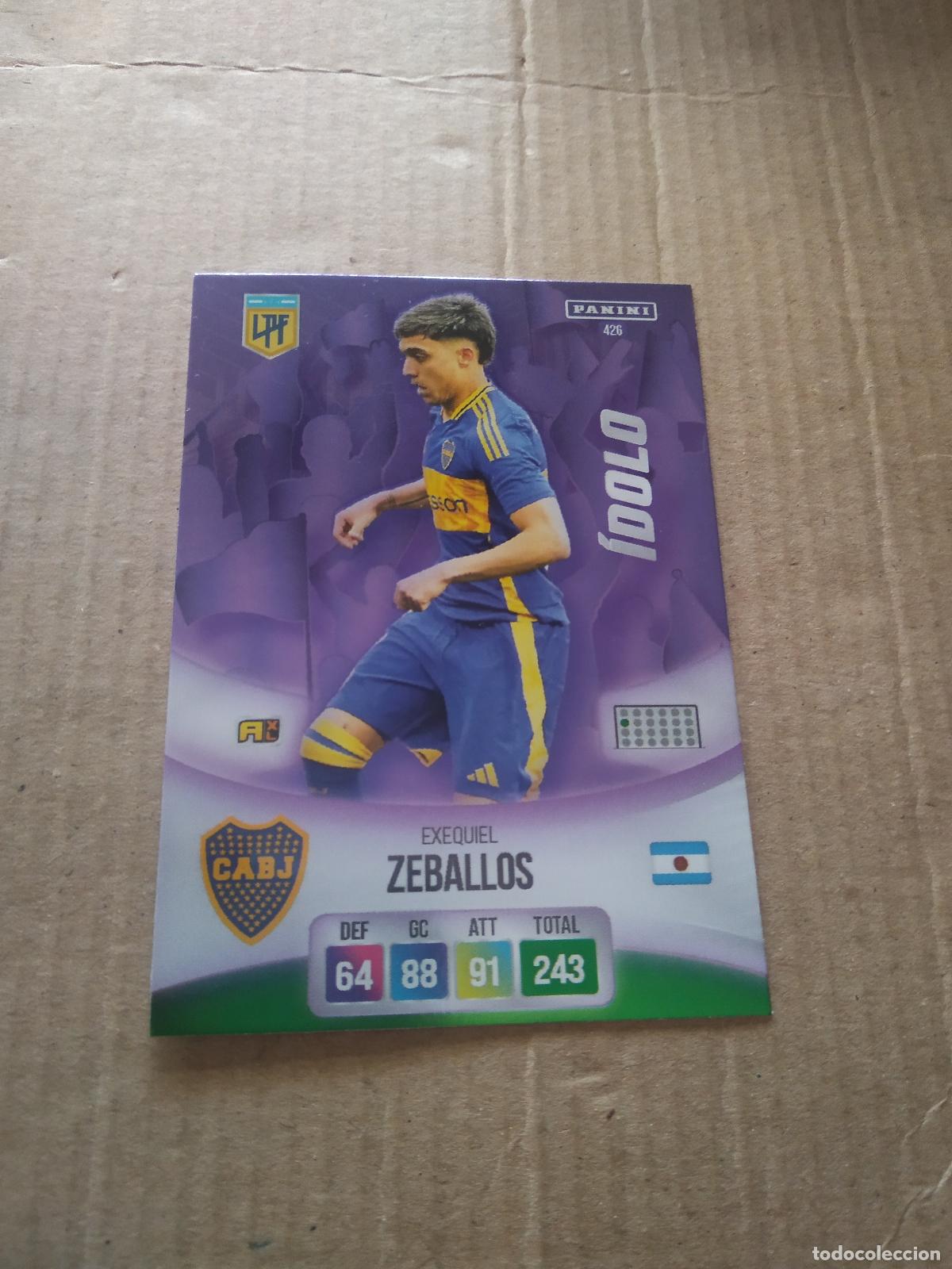 Cromos de F&uacute;tbol: 426 EXEQUIEL ZEBALLOS BOCA JUNIORS CROMO FUTBOL ARGENTINO PANINI LIGA ARGENTINA 2024 ADRENALYN
