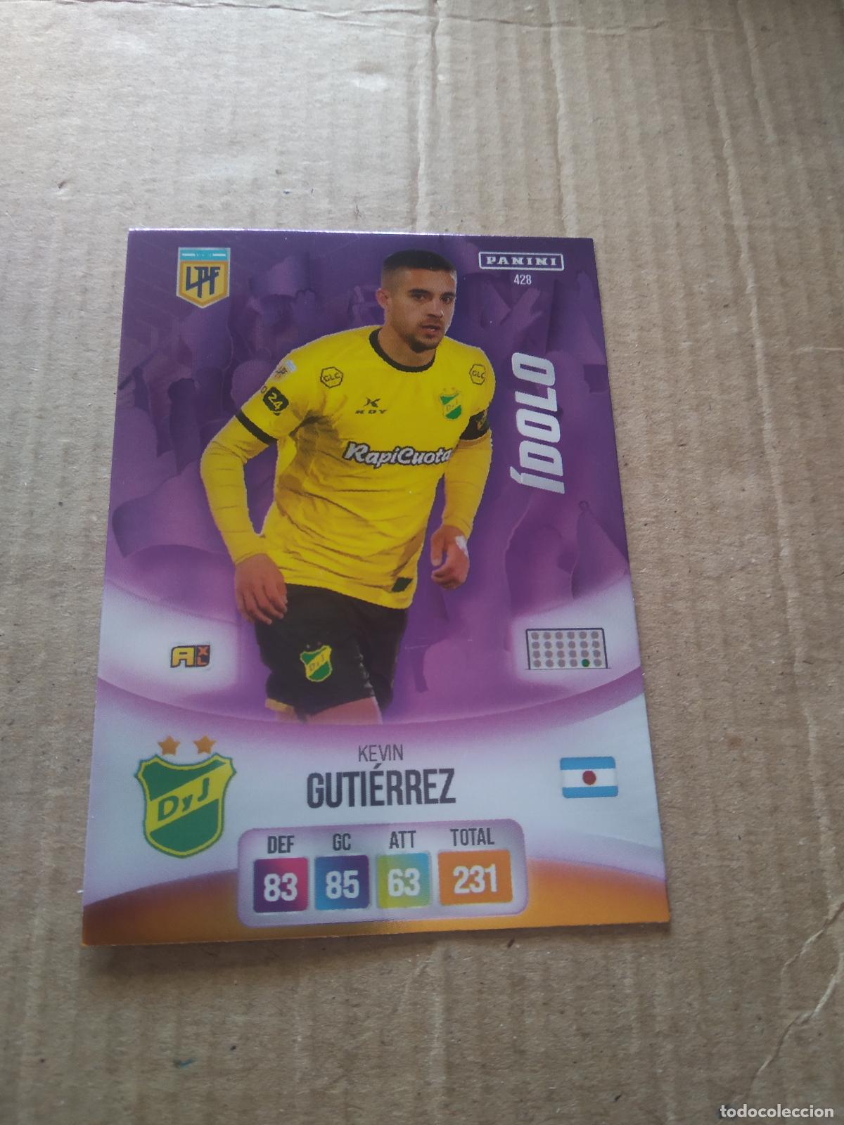 Cromos de F&uacute;tbol: 428 KEVIN GUTIERREZ DEFENSA Y JUSTICIA CROMO FUTBOL ARGENTINO PANINI LIGA ARGENTINA 2024 ADRENALYN