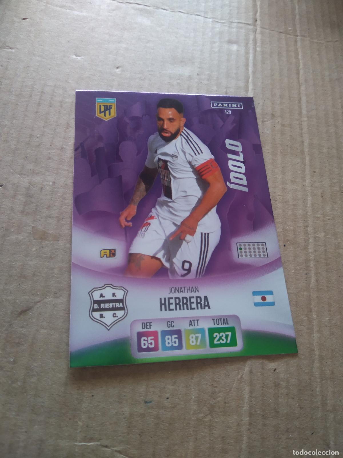 Cromos de F&uacute;tbol: 429 JONATHAN HERRERA DEPORTIVO RIESTRA CROMO FUTBOL ARGENTINO PANINI LIGA ARGENTINA 2024 ADRENALYN
