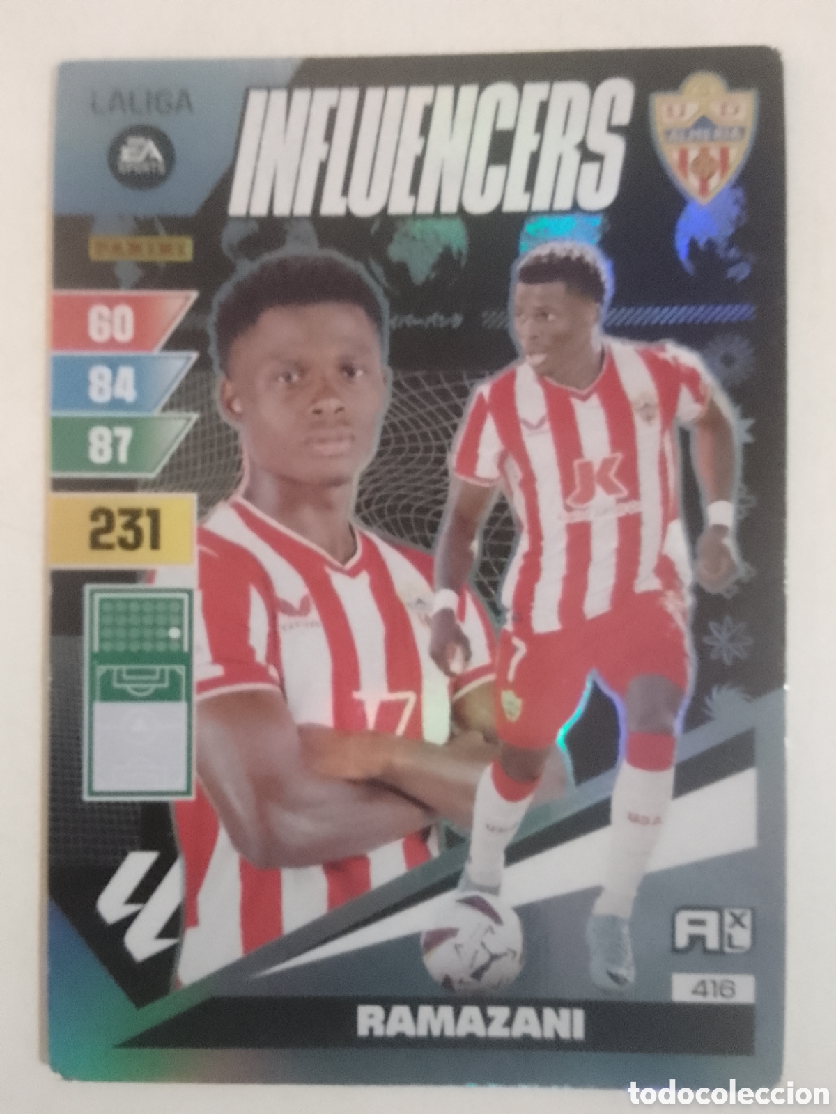 Cromos de F&uacute;tbol: Adrenalyn XL 2023-24 n&deg; 416 Ramazani &bull; Almer&iacute;a. INFLUENCERS.