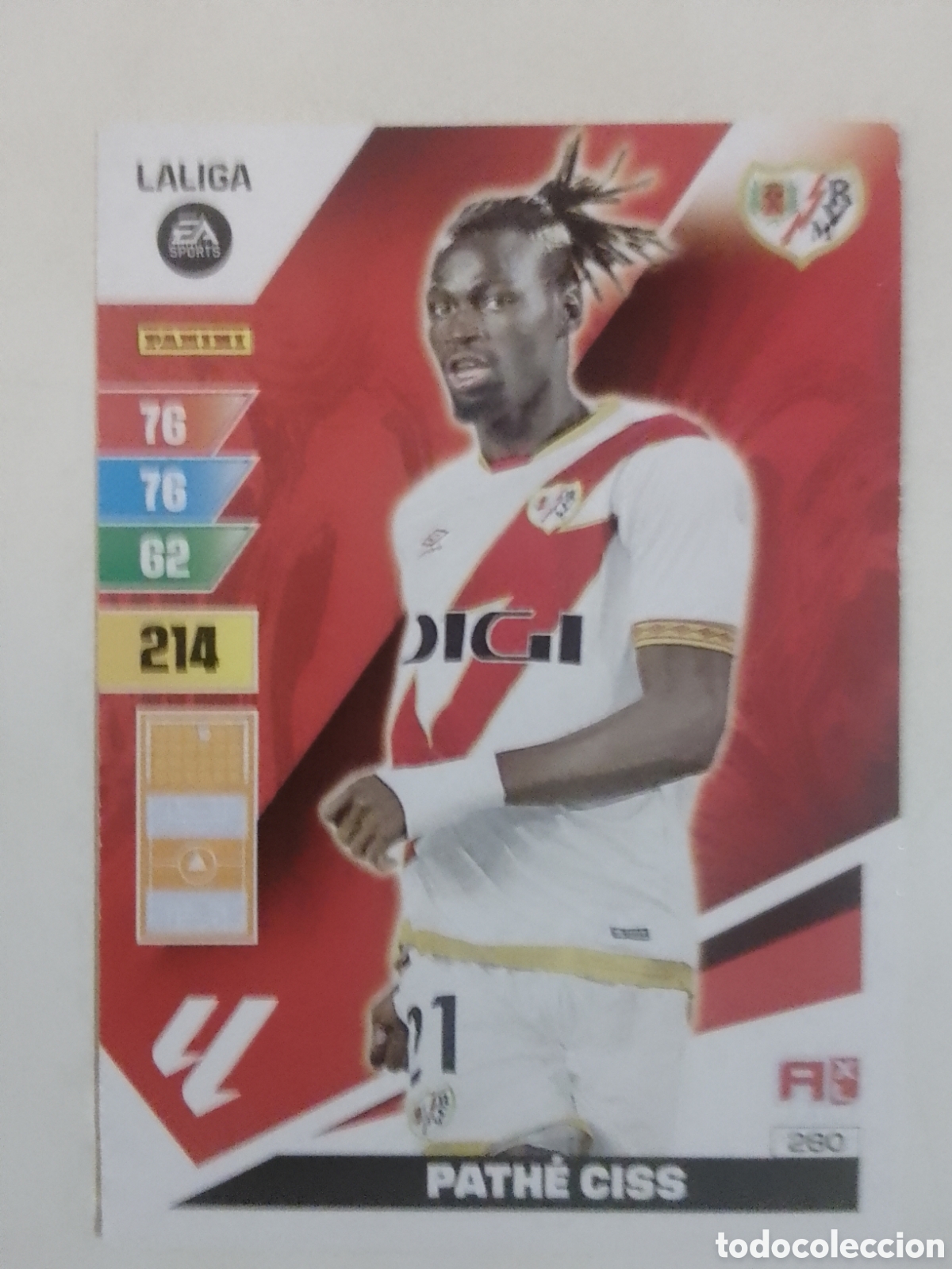 Cromos de F&uacute;tbol: Adrenalyn XL 2023-24 n&deg; 280 Path&eacute; Ciss &bull; Rayo Vallecano.