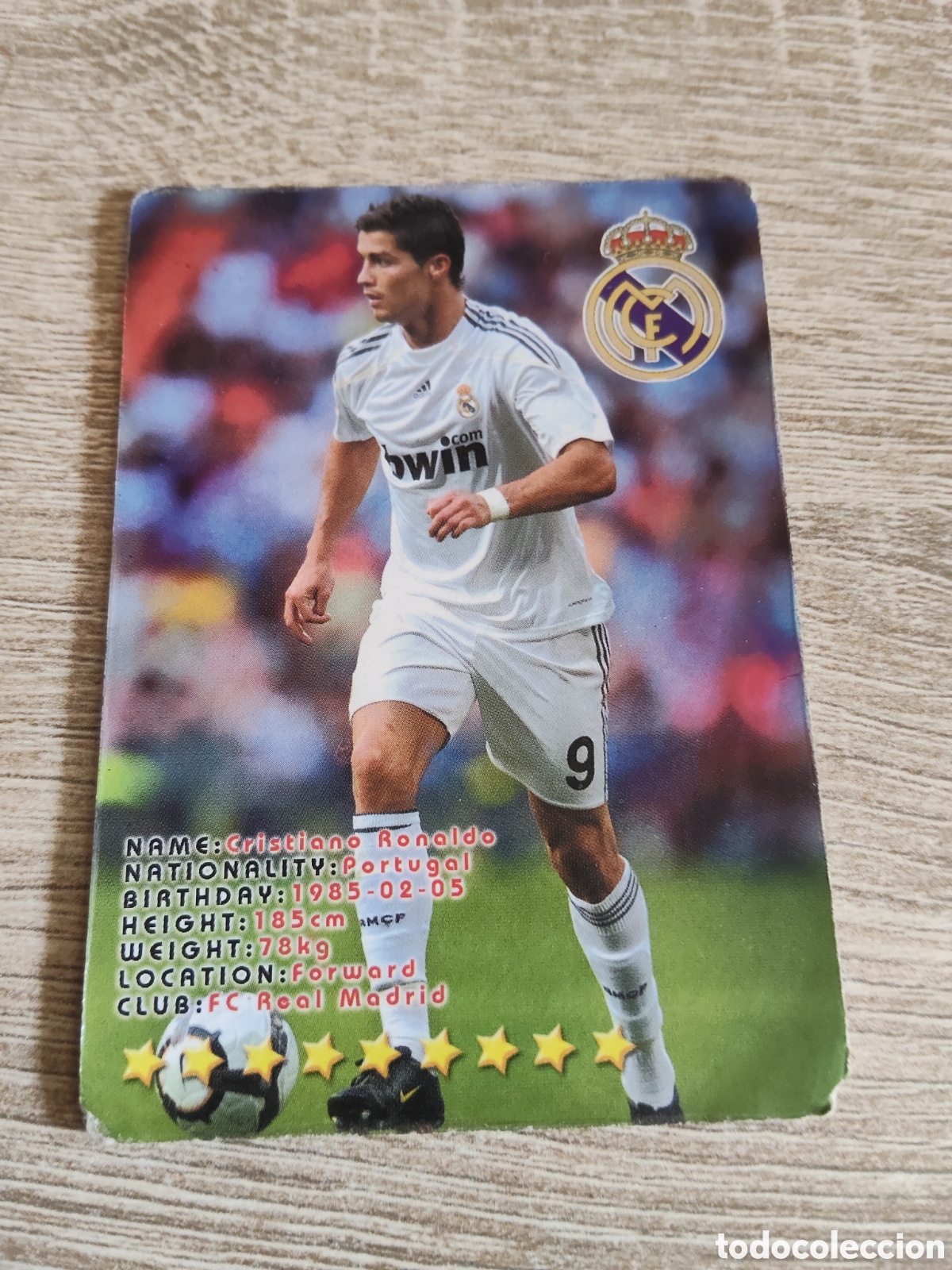 Cromos de F&uacute;tbol: Cristiano Ronaldo Real Madrid top of the league