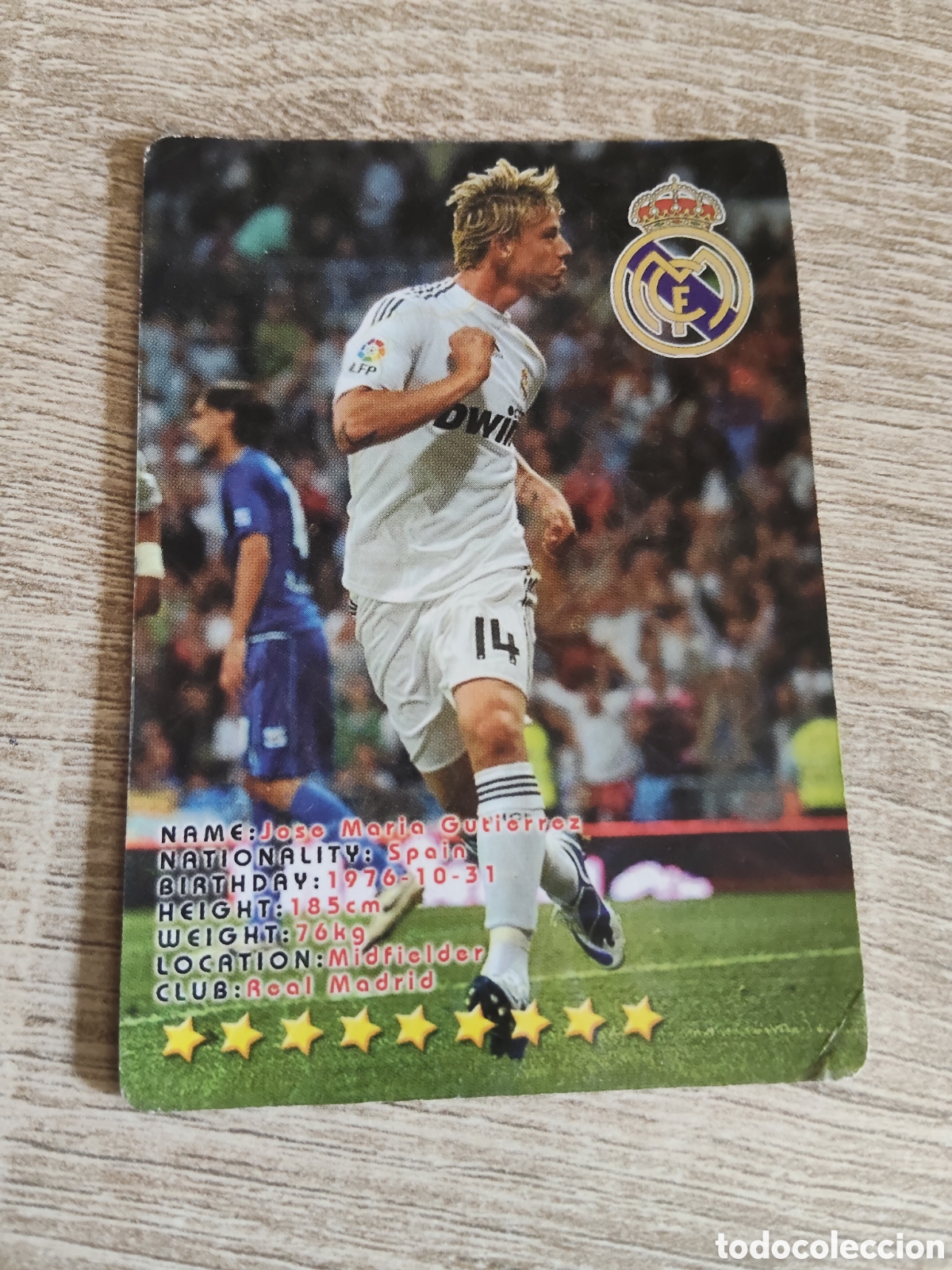 Cromos de F&uacute;tbol: Guti Real Madrid top of the league