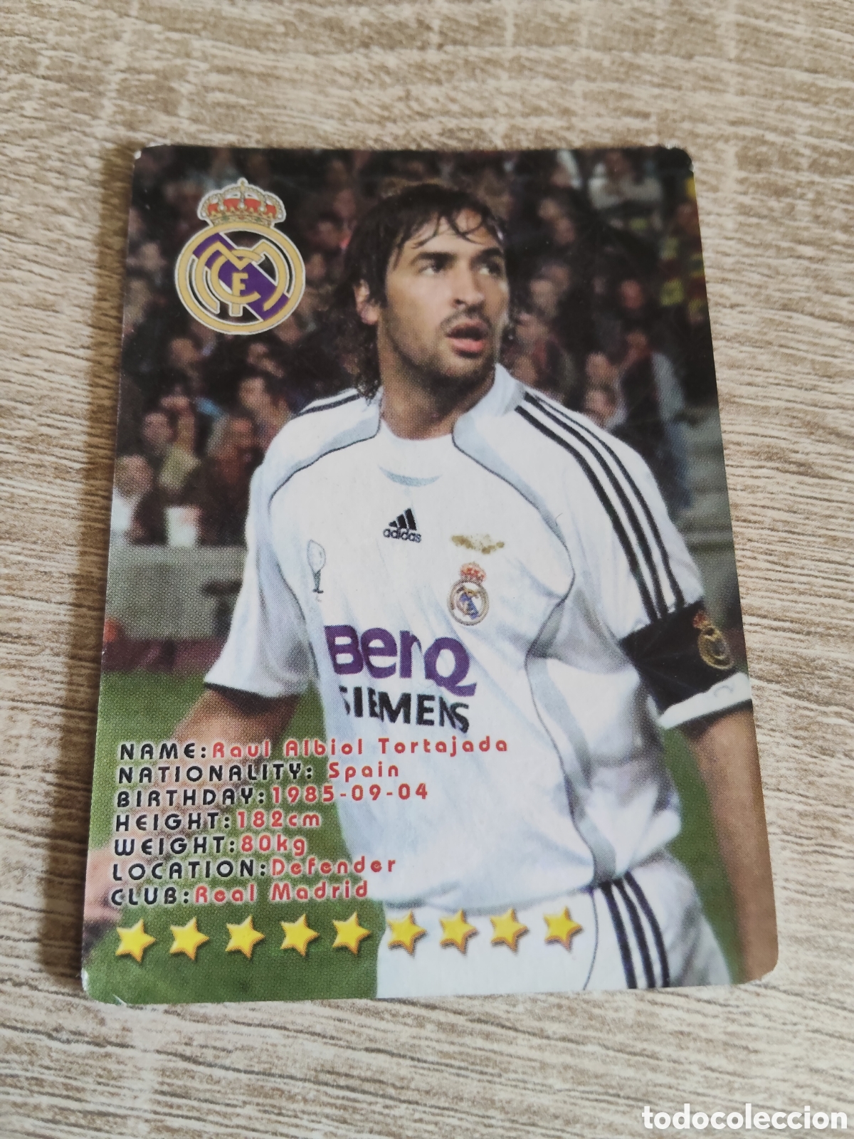 Cromos de F&uacute;tbol: Ra&uacute;l Real Madrid top of the league