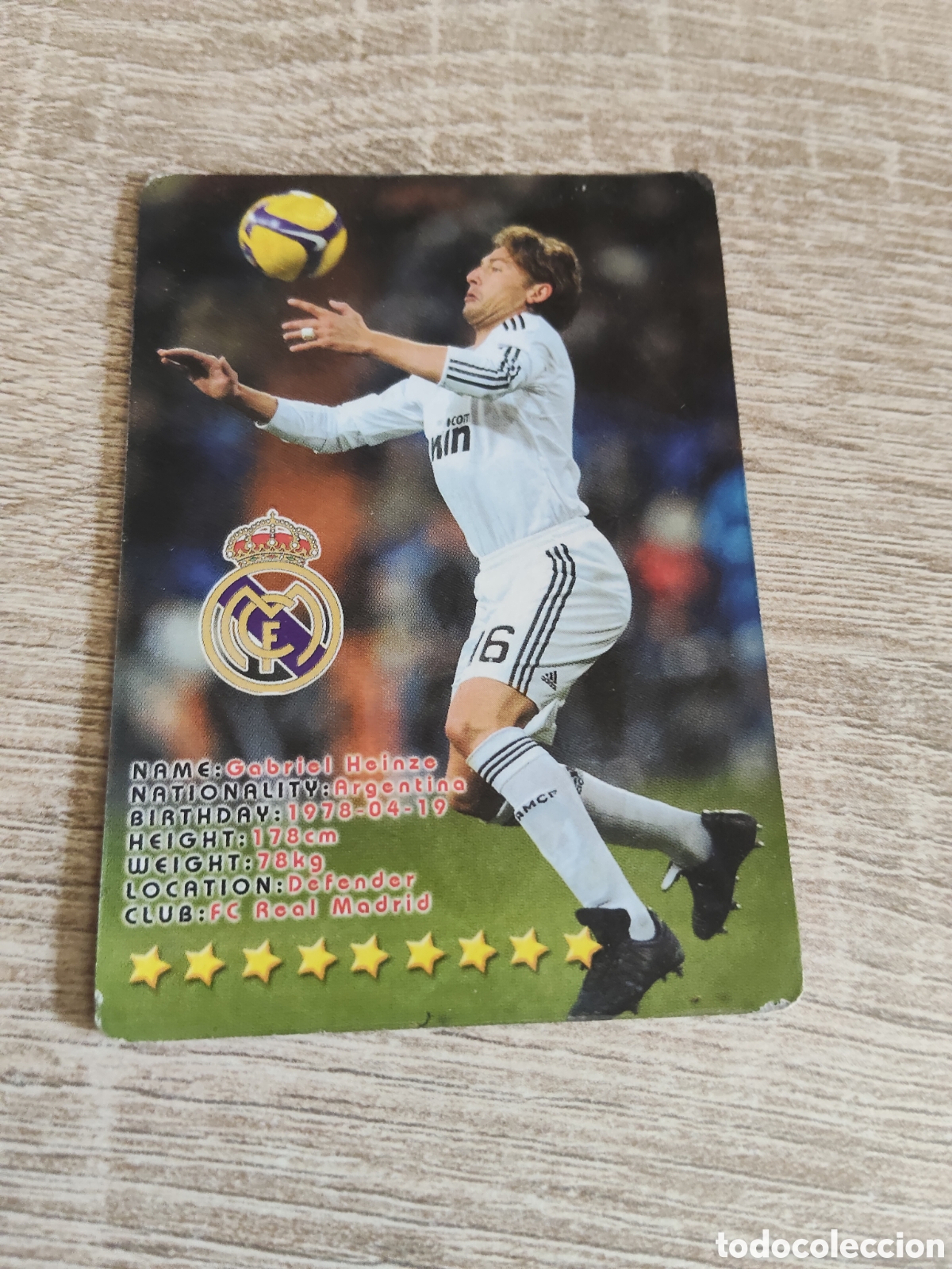 Cromos de F&uacute;tbol: Heinze Real Madrid top of the league