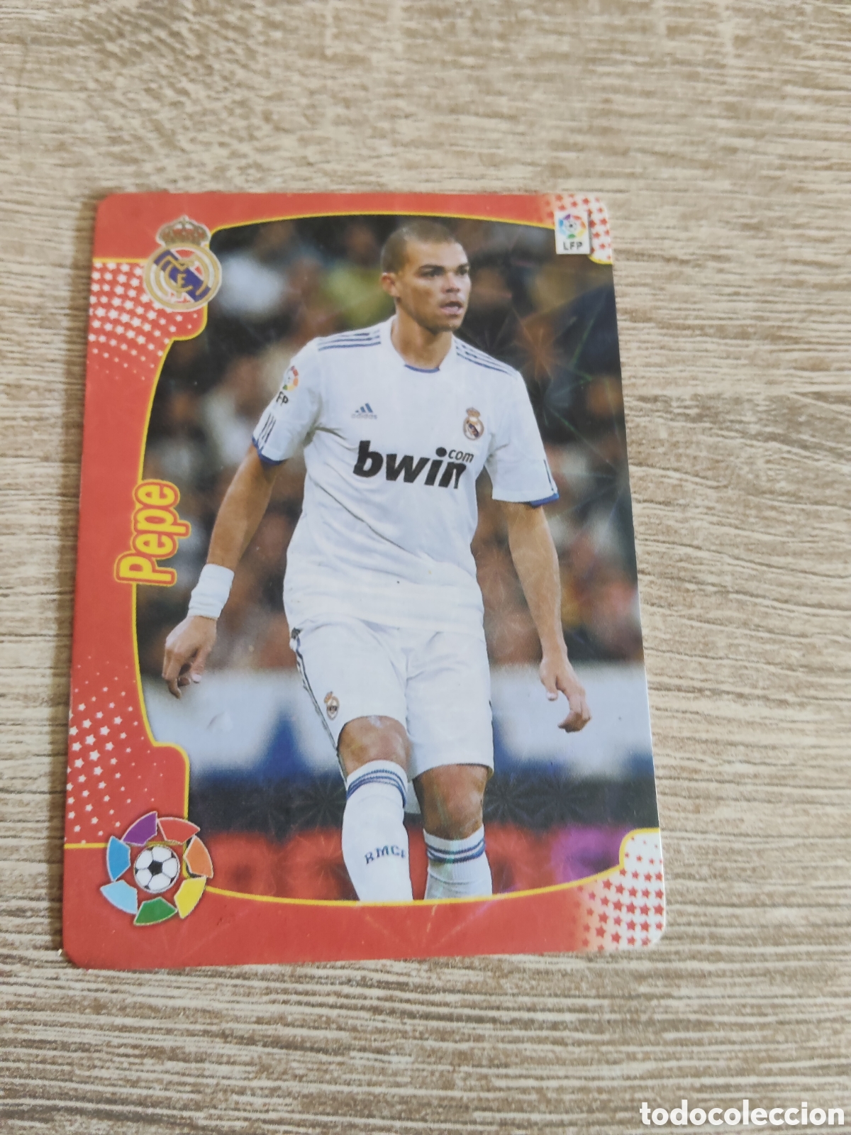 Cromos de F&uacute;tbol: Pepe Real Madrid cima de la liga