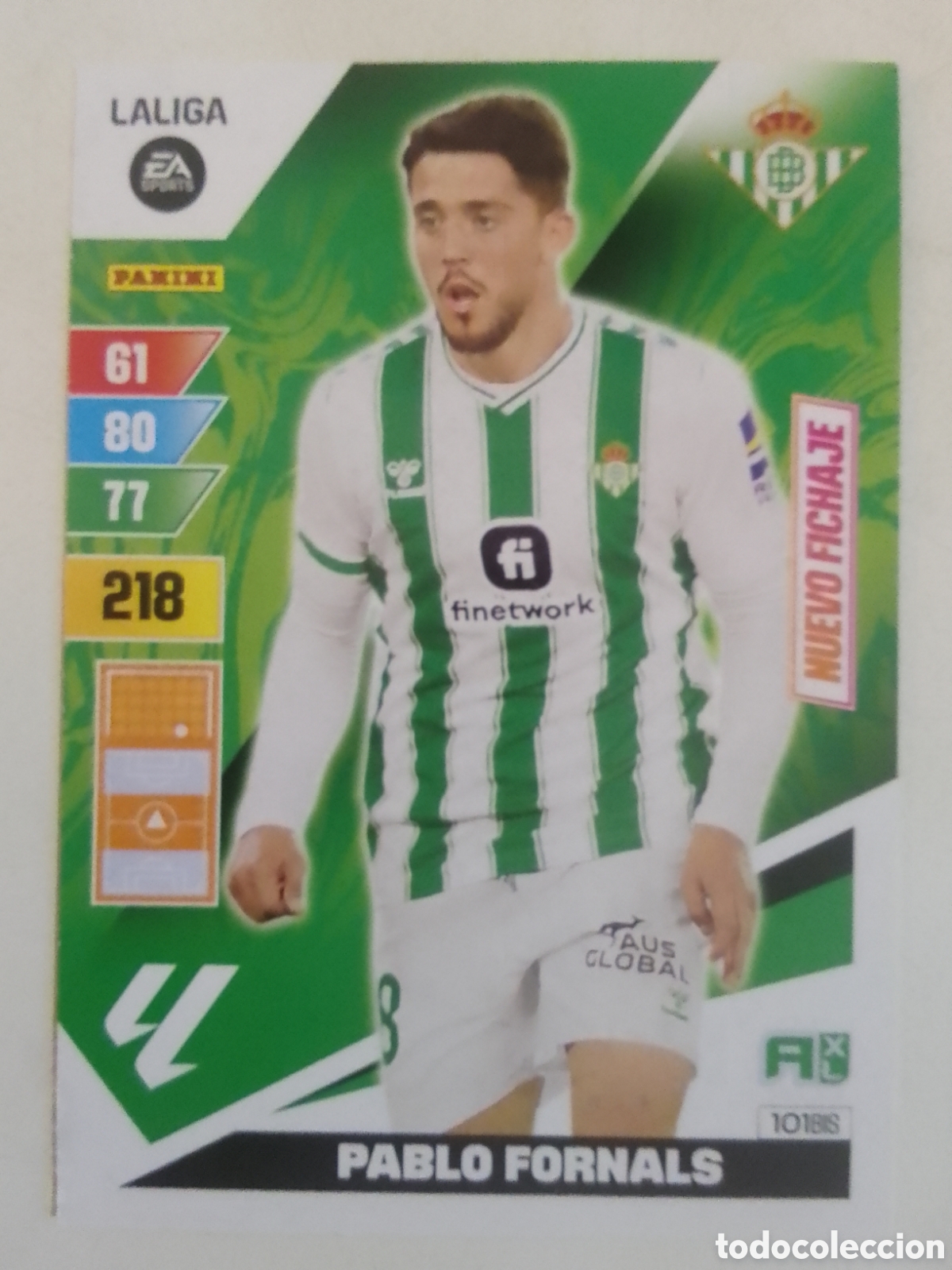 Cromos de F&uacute;tbol: Adrenalyn XL 2023-24 n&deg; 101 BIS Pablo Fornals &bull; Betis. NUEVO FICHAJE.