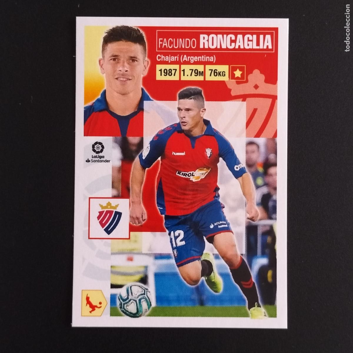 Cromos de F&uacute;tbol: N&ordm; 6 A RONCAGLIA OSASUNA CROMOS LALIGA SANTANDER ESTE 2020 2021 20 21 LIGA PANINI