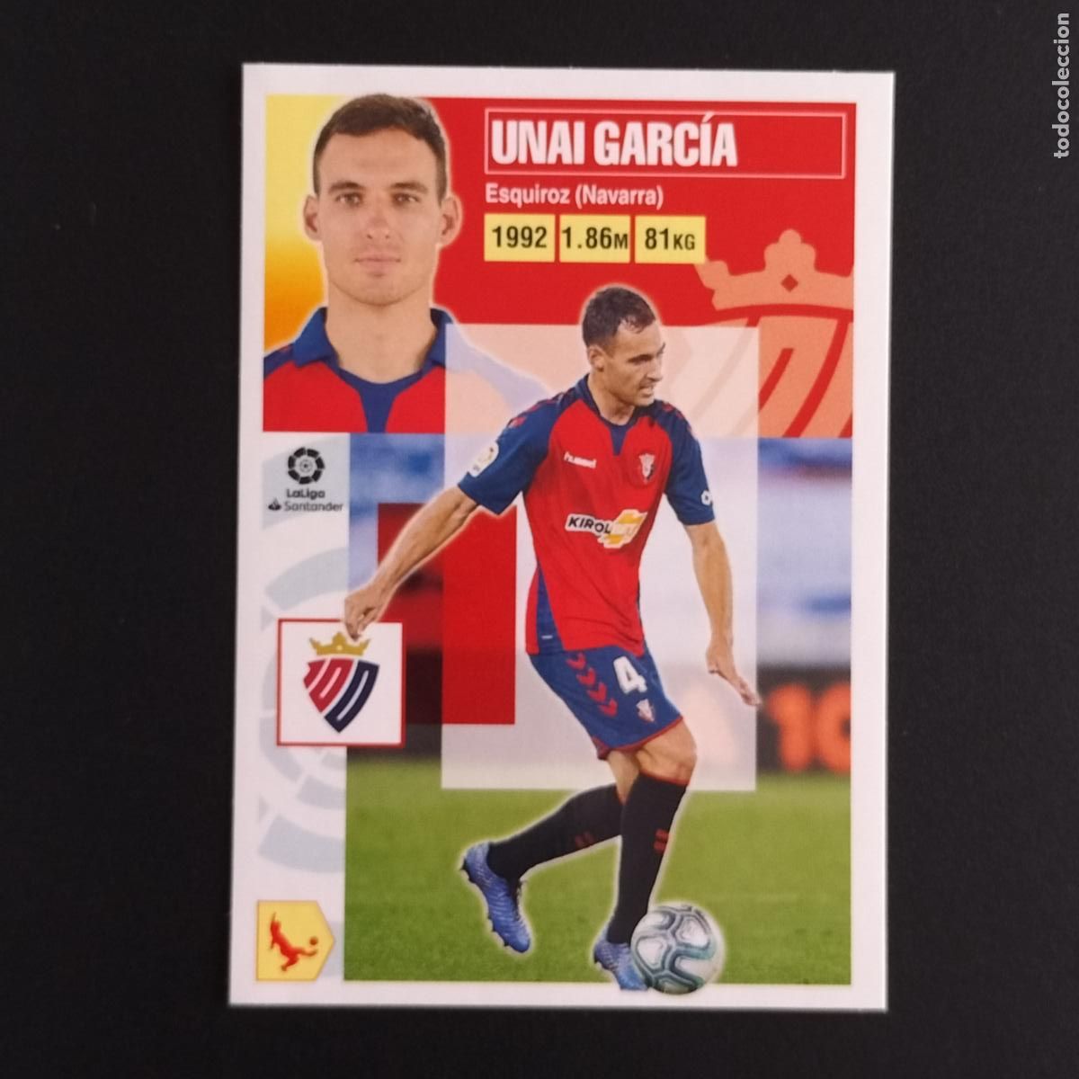 Cromos de F&uacute;tbol: N&ordm; 8 UNAI GARCIA OSASUNA CROMOS LALIGA SANTANDER ESTE 2020 2021 20 21 LIGA PANINI