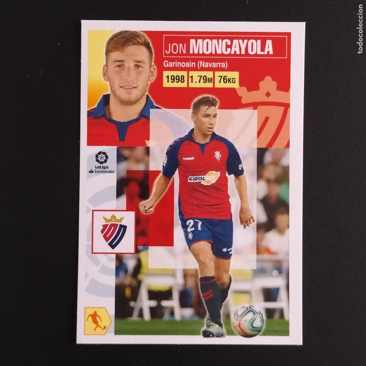 Cromos de F&uacute;tbol: N&ordm; 12 A MONCAYOLA OSASUNA CROMOS LALIGA SANTANDER ESTE 2020 2021 20 21 LIGA PANINI