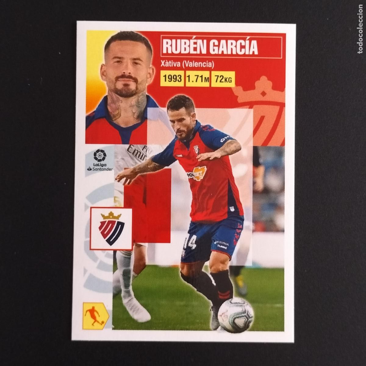 Cromos de F&uacute;tbol: N&ordm; 13 RUBEN GARCIA OSASUNA CROMOS LALIGA SANTANDER ESTE 2020 2021 20 21 LIGA PANINI