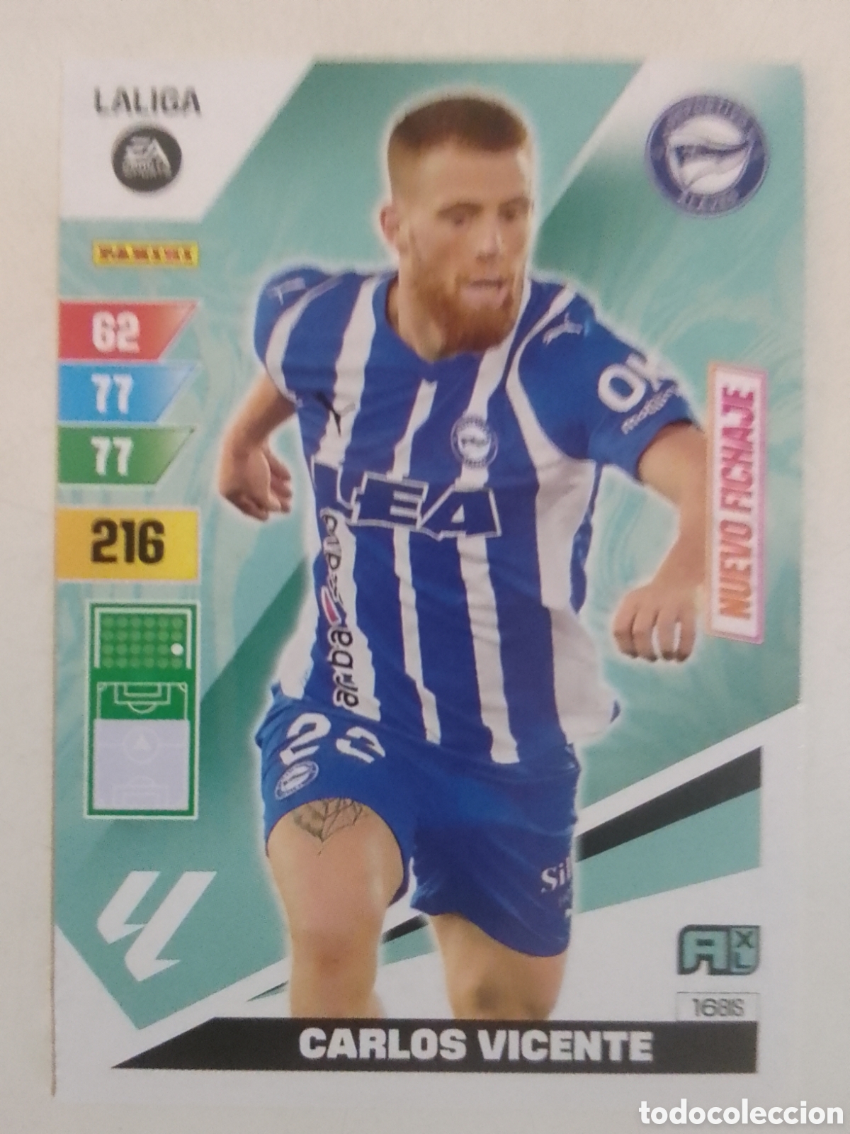 Cromos de F&uacute;tbol: Adrenalyn XL 2023-24 n&deg; 16 BIS Carlos Vicente &bull; Alav&eacute;s. NUEVO FICHAJE.