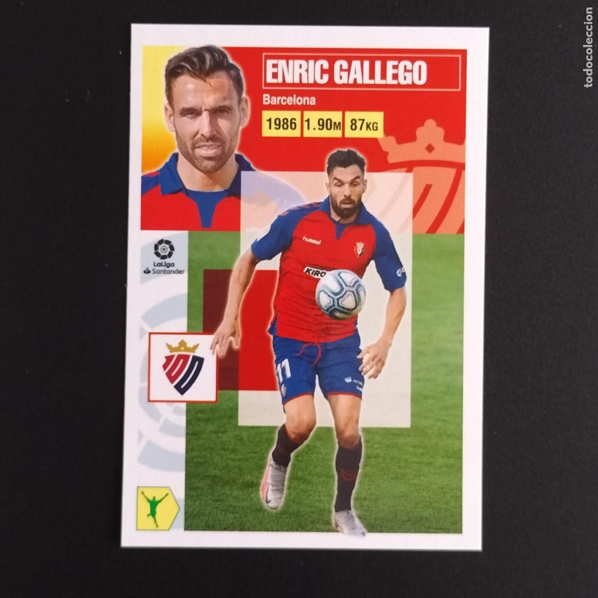 Cromos de F&uacute;tbol: N&ordm; 18 ENRIC GALLEGO OSASUNA CROMOS LALIGA SANTANDER ESTE 2020 2021 20 21 LIGA PANINI