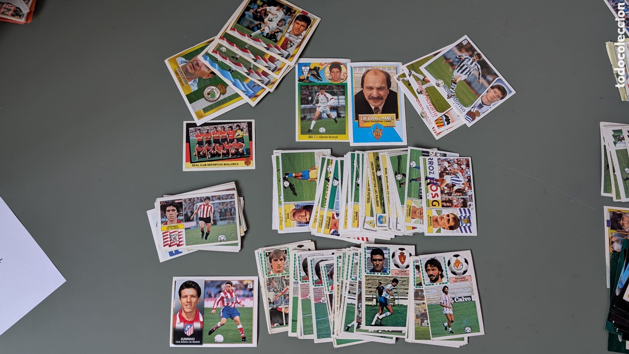Cromos de F&uacute;tbol: LOTE VARIADO 80 CROMOS ANTIGUOS LIGA ESTE A&Ntilde;OS 80/90 NUNCA PEGADOS