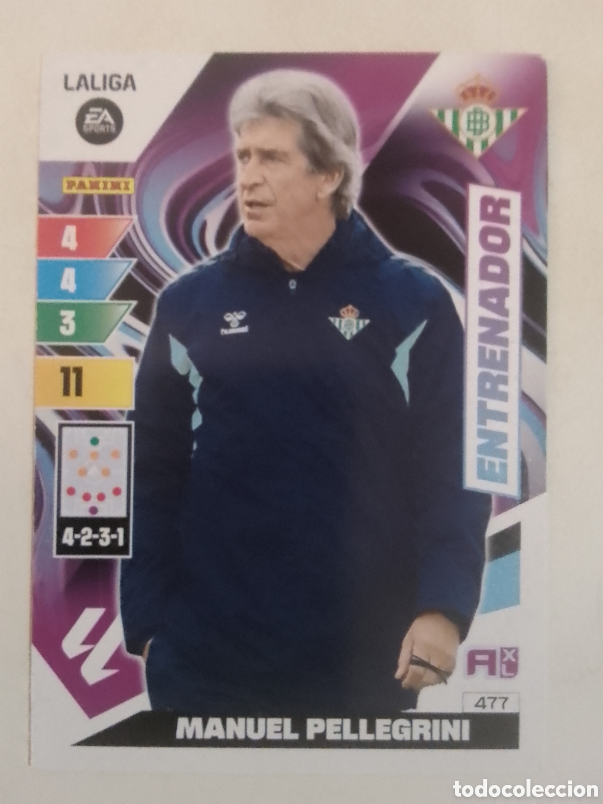 Cromos de F&uacute;tbol: Adrenalyn XL 2023-24 n&deg; 477 Manuel Pellegrini &bull; Betis.