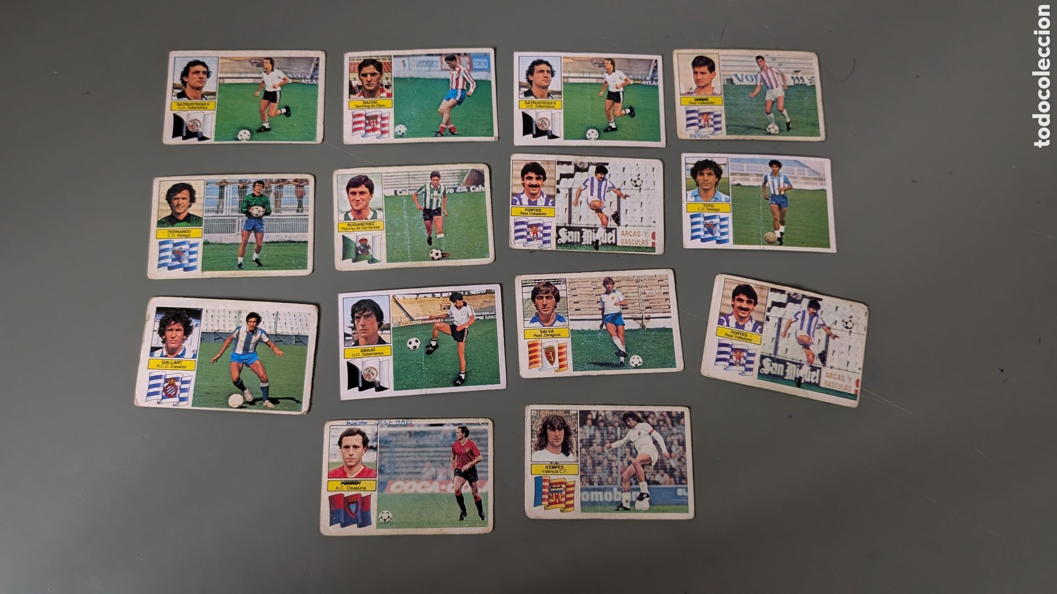 Cromos de F&uacute;tbol: LOTE 14 FICHAJES Y COLOCAS LIGA ESTE 1982/83 82 83 NUNCA PEGADOS CON SIGNOS DE DESGASTE