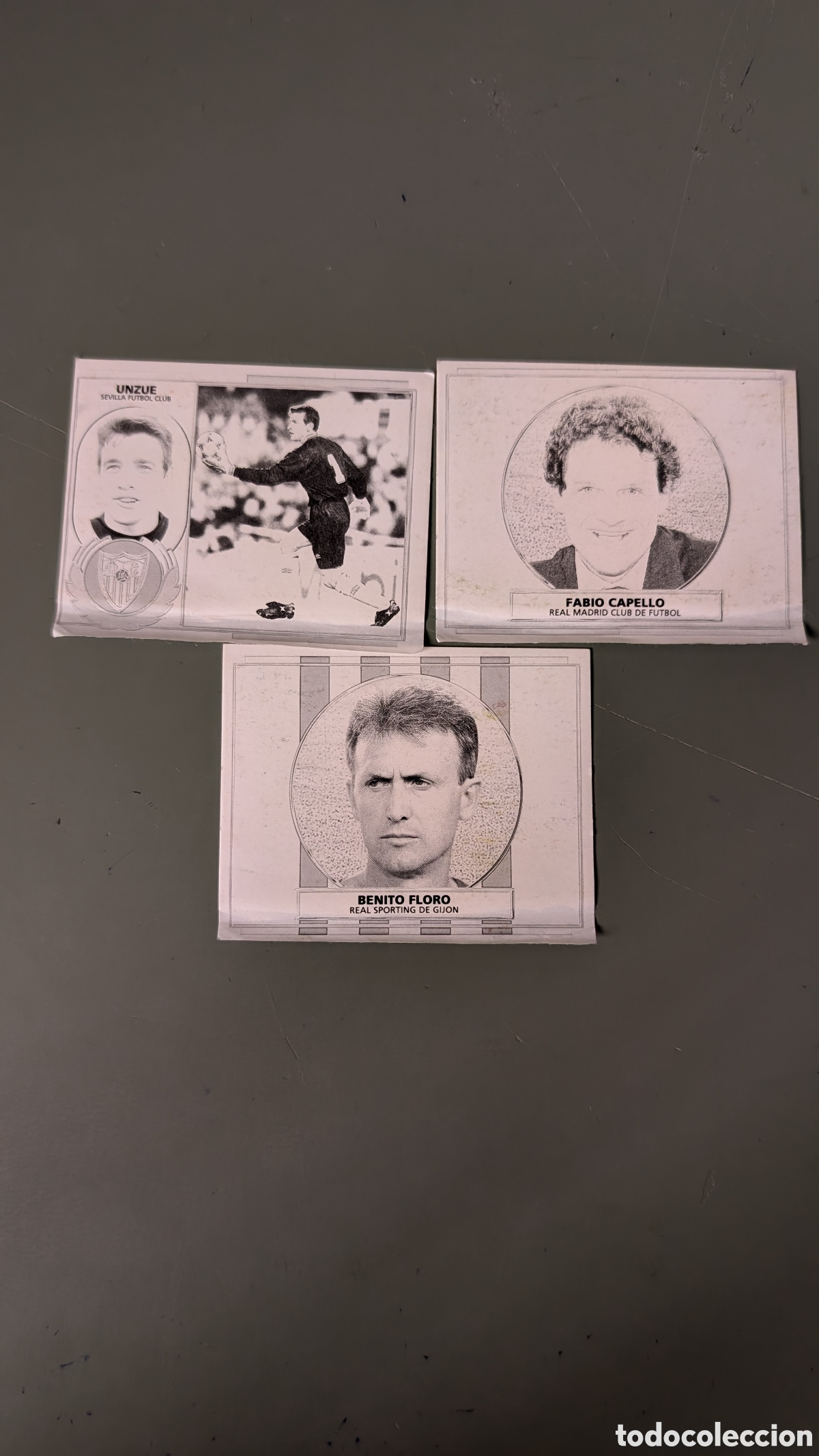 Cartes &agrave; collectionner de Football: LOTE 3 CROMOS LIGA ESTE 1996/97 96 97 ERROR DE IMPRESI&Oacute;N BLANCO Y NEGRO &Uacute;NICOS, EN VENTANILLA