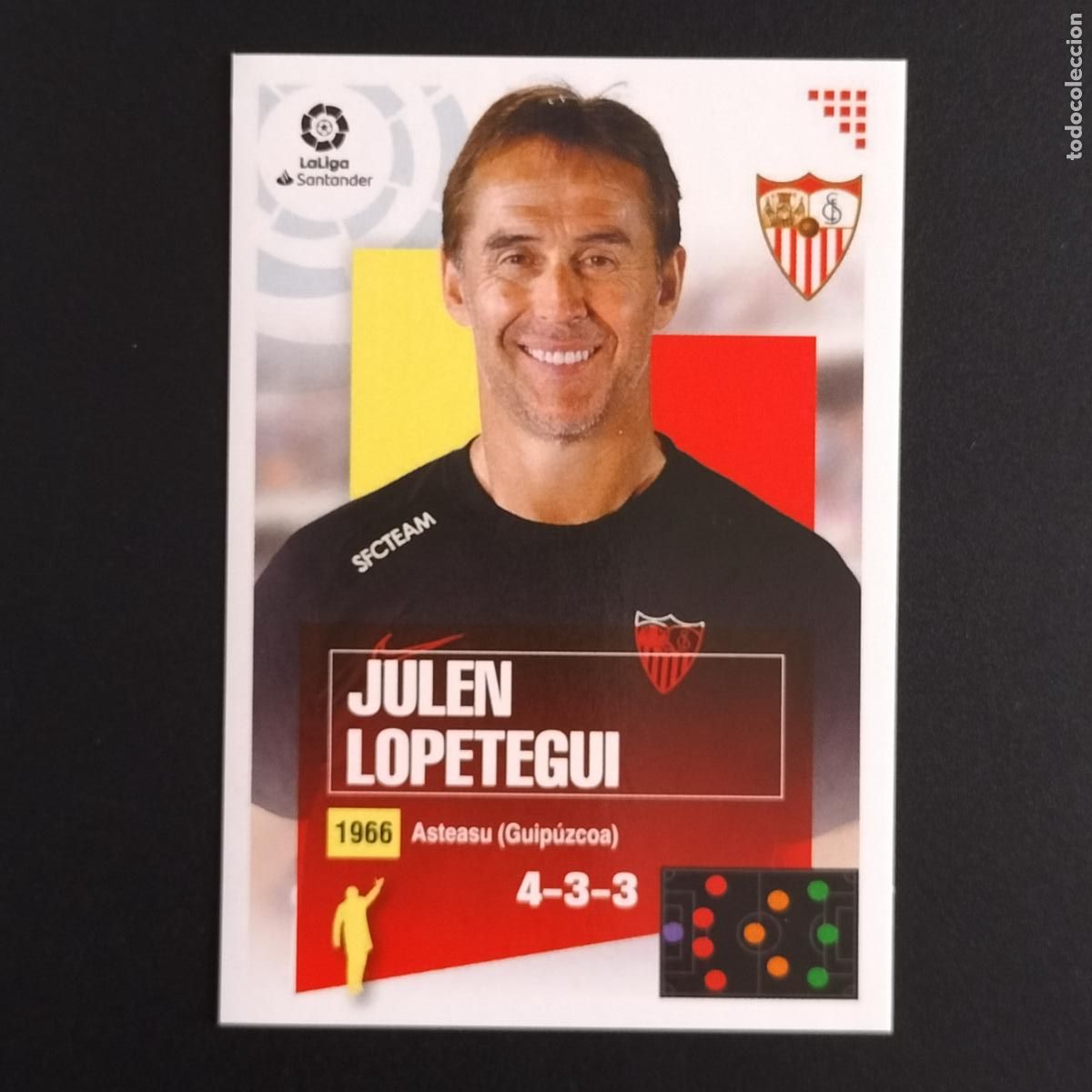 Cromos de F&uacute;tbol: N&ordm; 1 JULEN LOPETEGUI ENTRENADOR SEVILLA CROMOS LALIGA SANTANDER ESTE 2020 2021 20 21 LIGA PANINI