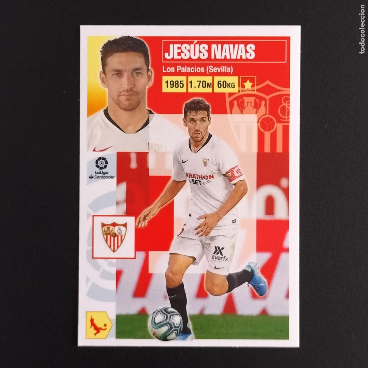 Cromos de F&uacute;tbol: N&ordm; 4 JESUS NAVAS SEVILLA CROMOS LALIGA SANTANDER ESTE 2020 2021 20 21 LIGA PANINI
