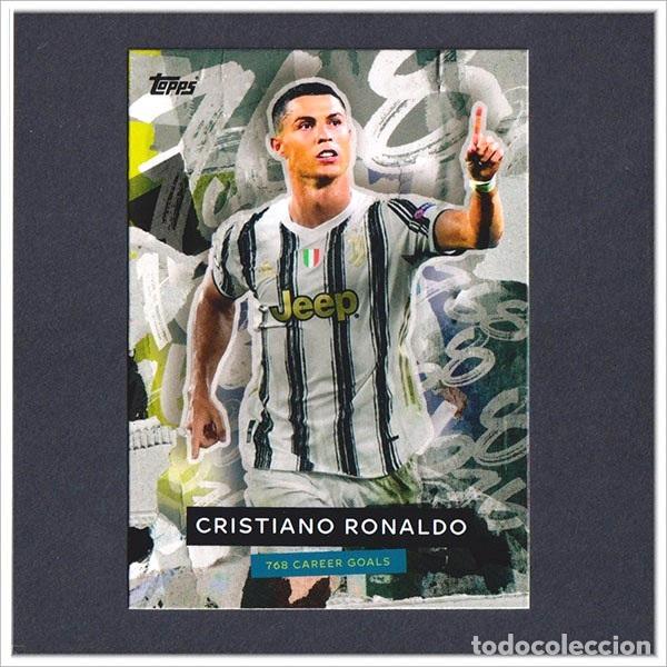 Cromos de F&uacute;tbol: TOPPS CARD CRISTIANO RONALDO JUVENTUS RECORD M&Aacute;XIMO GOLEADOR HIST&Oacute;RICO 768 GOLES 2021 NO MEGACRACKS
