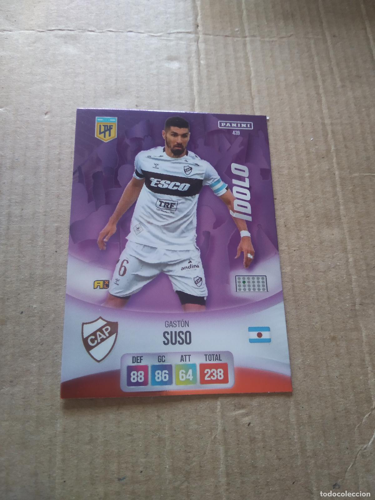 Cromos de F&uacute;tbol: 439 GASTON SUSO PLATENSE CROMO FUTBOL ARGENTINO PANINI LIGA ARGENTINA 2024 ADRENALYN