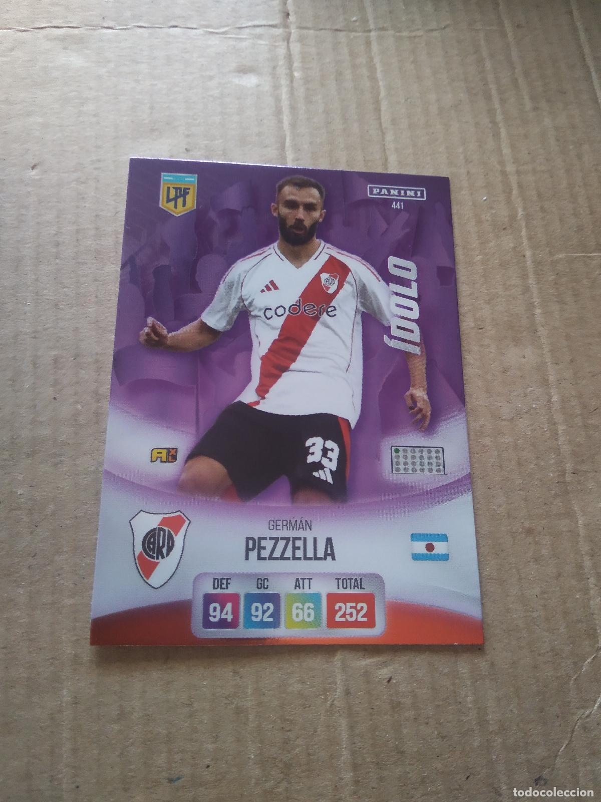 Cromos de F&uacute;tbol: 441 GERMAN PEZZELLA RIVER PLATE CROMO FUTBOL ARGENTINO PANINI LIGA ARGENTINA 2024 ADRENALYN
