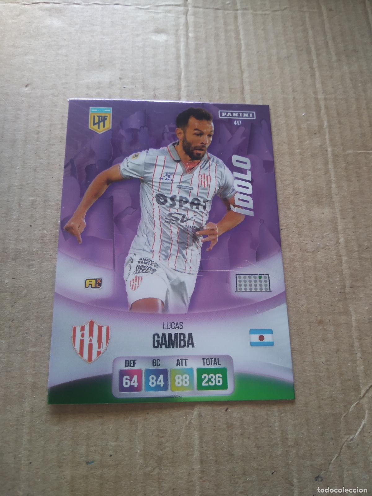 Cromos de F&uacute;tbol: 447 LUCAS GAMBA UNION CROMO FUTBOL ARGENTINO PANINI LIGA ARGENTINA 2024 ADRENALYN