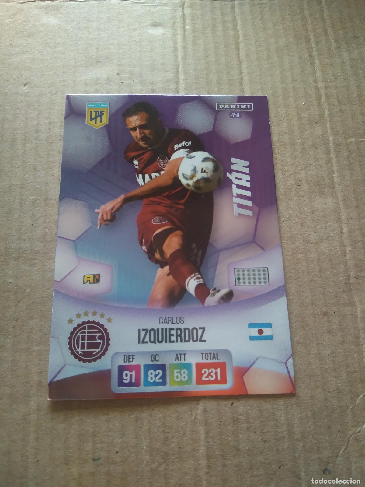 Cromos de F&uacute;tbol: 450 CARLOS IZQUIERDOZ LANUS CROMO FUTBOL ARGENTINO PANINI LIGA ARGENTINA 2024 ADRENALYN