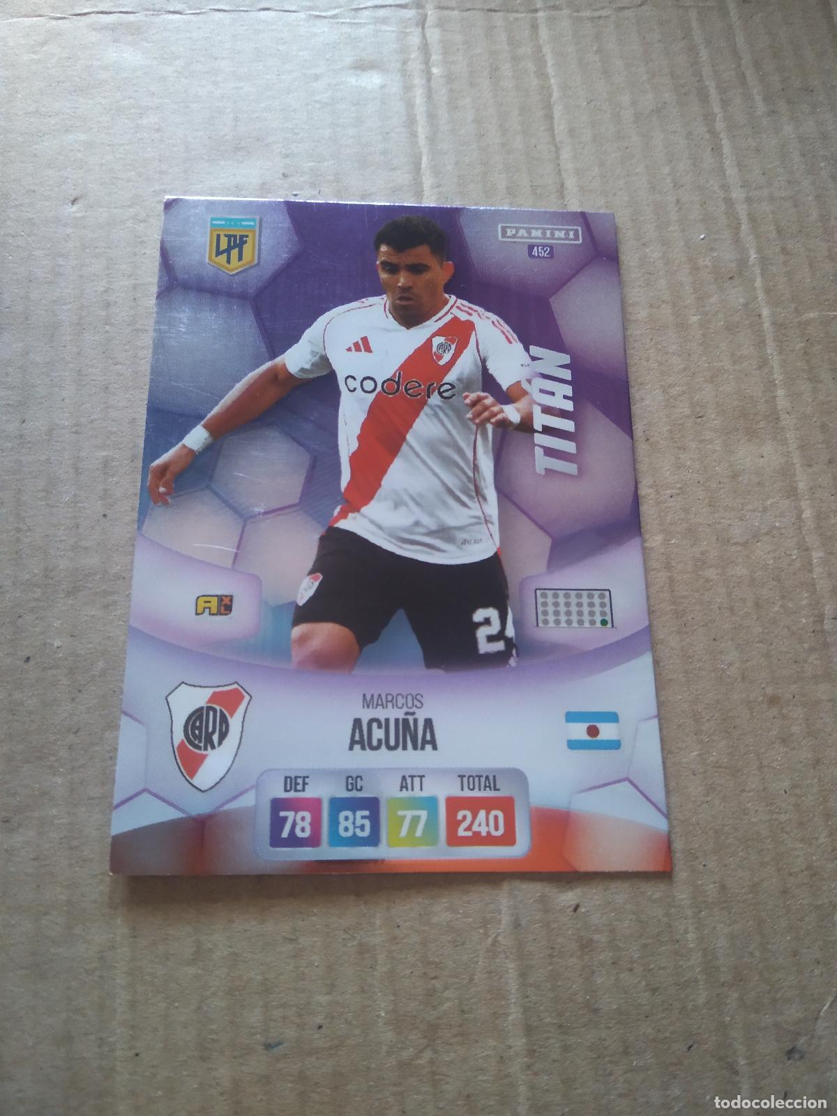 Cromos de F&uacute;tbol: 452 MARCOS ACU&Ntilde;A RIVER PLATE CROMO FUTBOL ARGENTINO PANINI LIGA ARGENTINA 2024 ADRENALYN