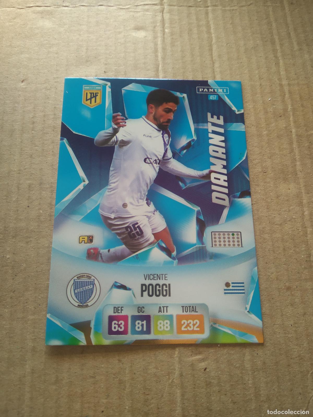 Cromos de F&uacute;tbol: 457 VICENTE POGGI GODOY CRUZ CROMO FUTBOL ARGENTINO PANINI LIGA ARGENTINA 2024 ADRENALYN