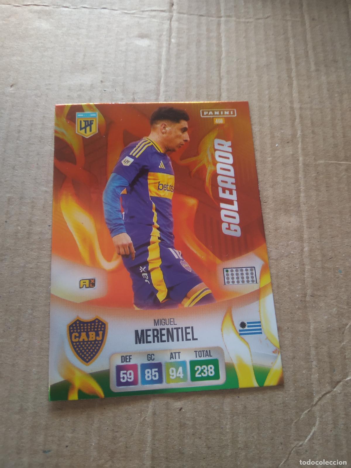 Cromos de F&uacute;tbol: 468 MIGUEL MERENTIEL BOCA JUNIORS CROMO FUTBOL ARGENTINO PANINI LIGA ARGENTINA 2024 ADRENALYN