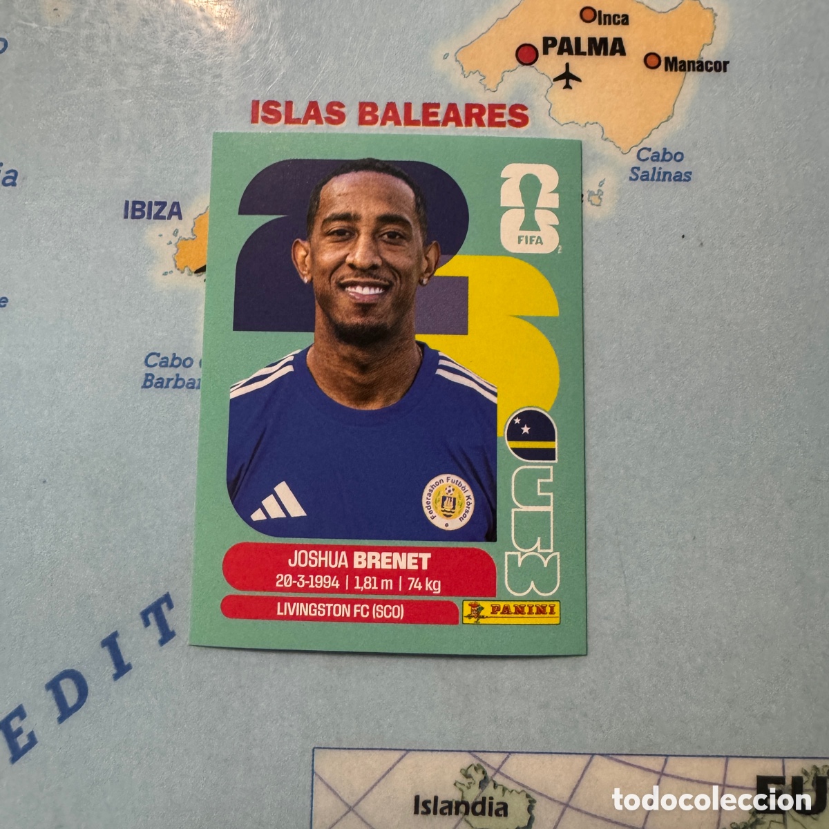 Football Stickers: Curazao n&uacute;mero 6 cromo panini Mundial Fifa World Cup 2026