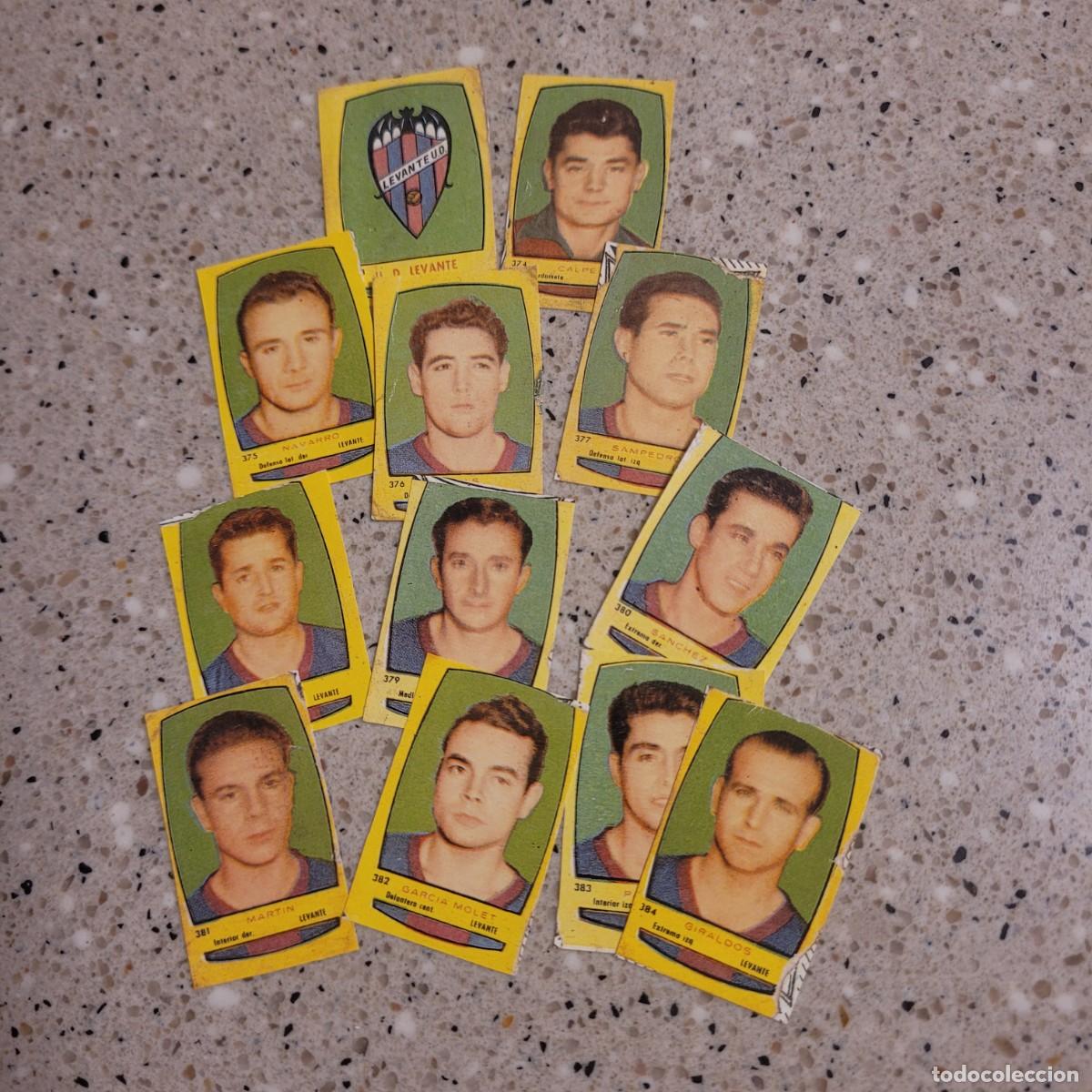Cromos de F&uacute;tbol: LEVANTE EQUIPO COMPLETO CAMPEONES 1955 DE BRUGUERA. LEER COMENTARIOS