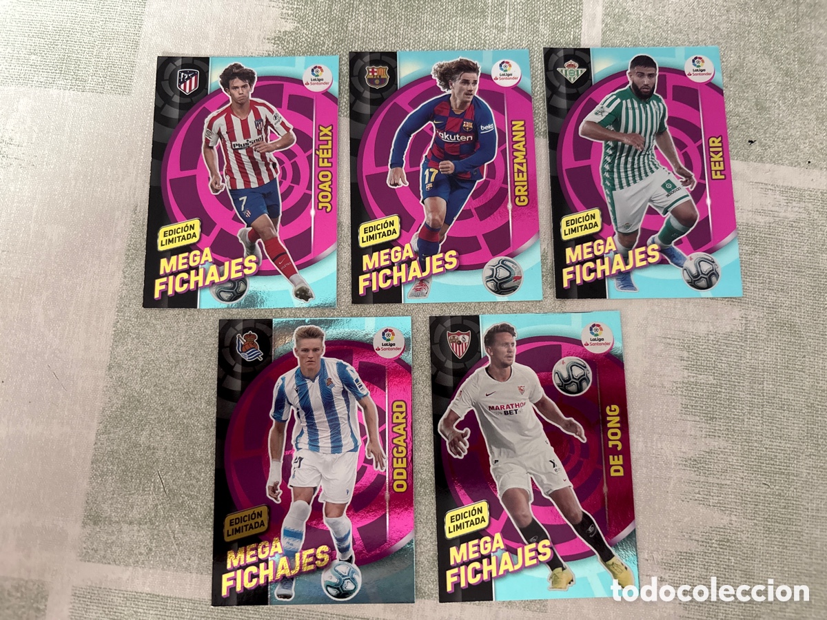 Cromos de F&uacute;tbol: MEGACRACKS 2019 2020 19 20 PACK 5 EDICIONES LIMITADAS MEGA FICHAJES
